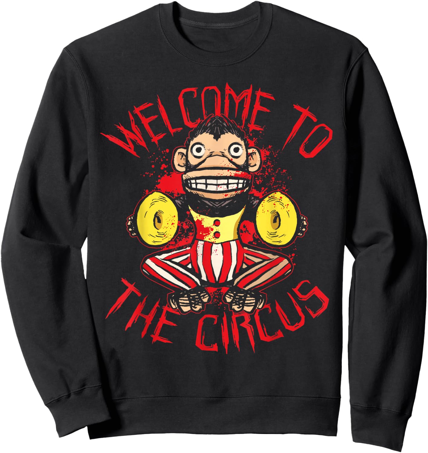 Welcome to the Circus Staff Carnival Crew Monkey Lover Gift Sweatshirt - Sweatshirt | Black