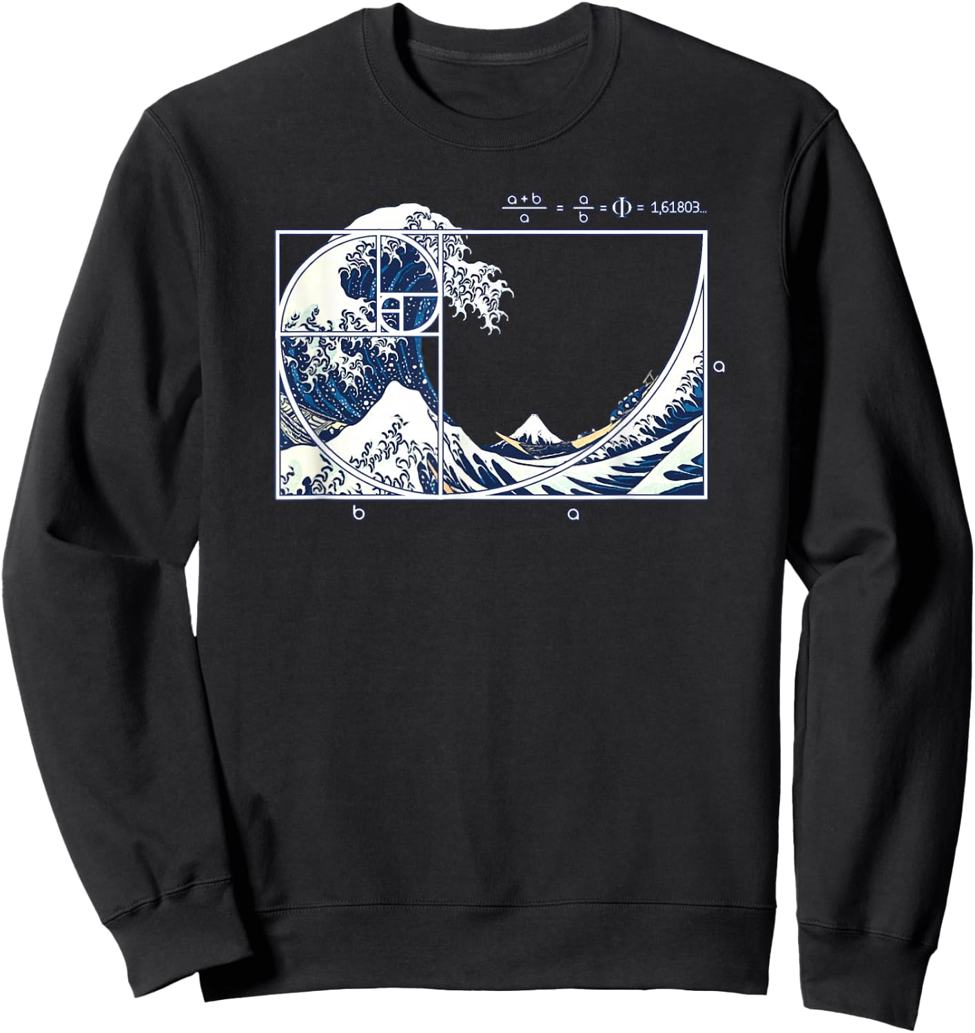 The Great Fibonacci Wave Sweatshirt - Sweatshirt | Black