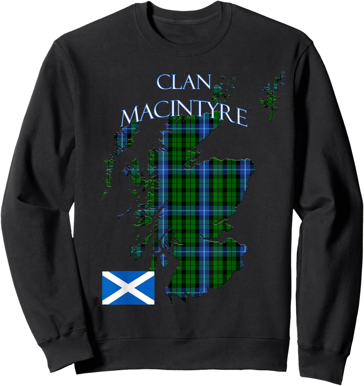 MacIntyre Scottish Clan Tartan Scotland Sweatshirt - Sweatshirt | Black