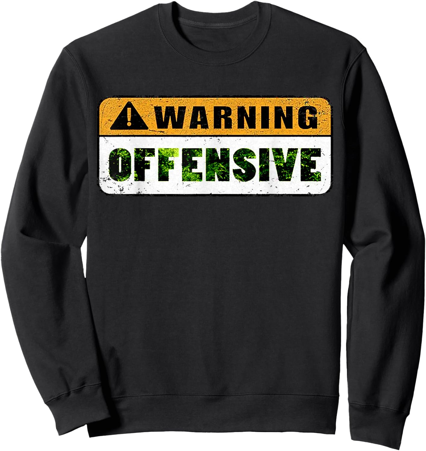 Warning Offensive T Shirt Vintage Warning Offensive Movie Sweatshirt - Sweatshirt | Black