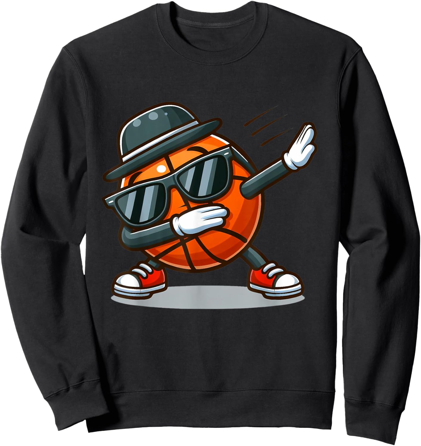 Funny Dabbing Basketball Boys Men Women Kids Sports Player Sweatshirt - Sweatshirt | Black
