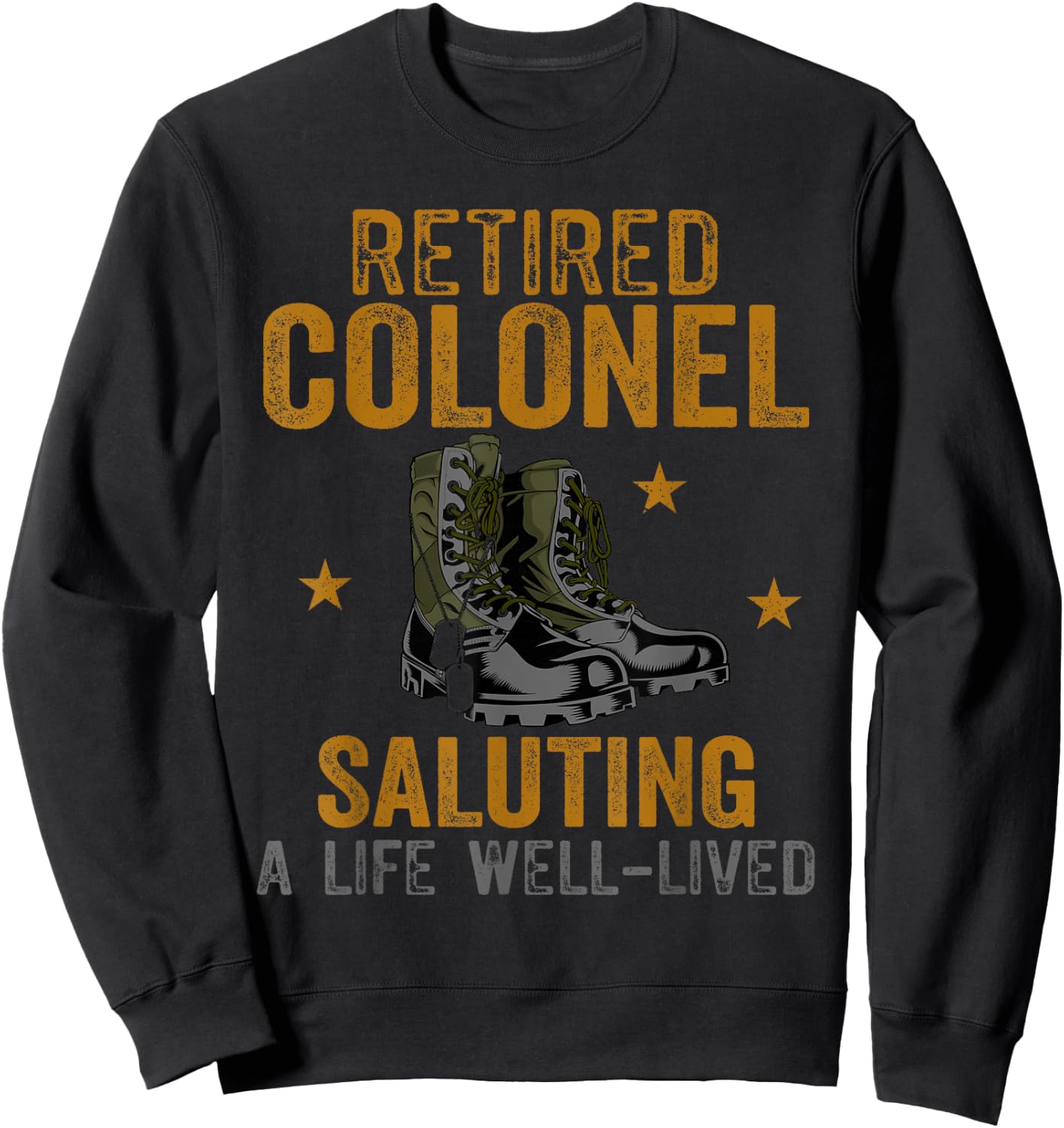 Retired Colonel Retirement Air Force Rank Lieutenant Sweatshirt - Sweatshirt | Black