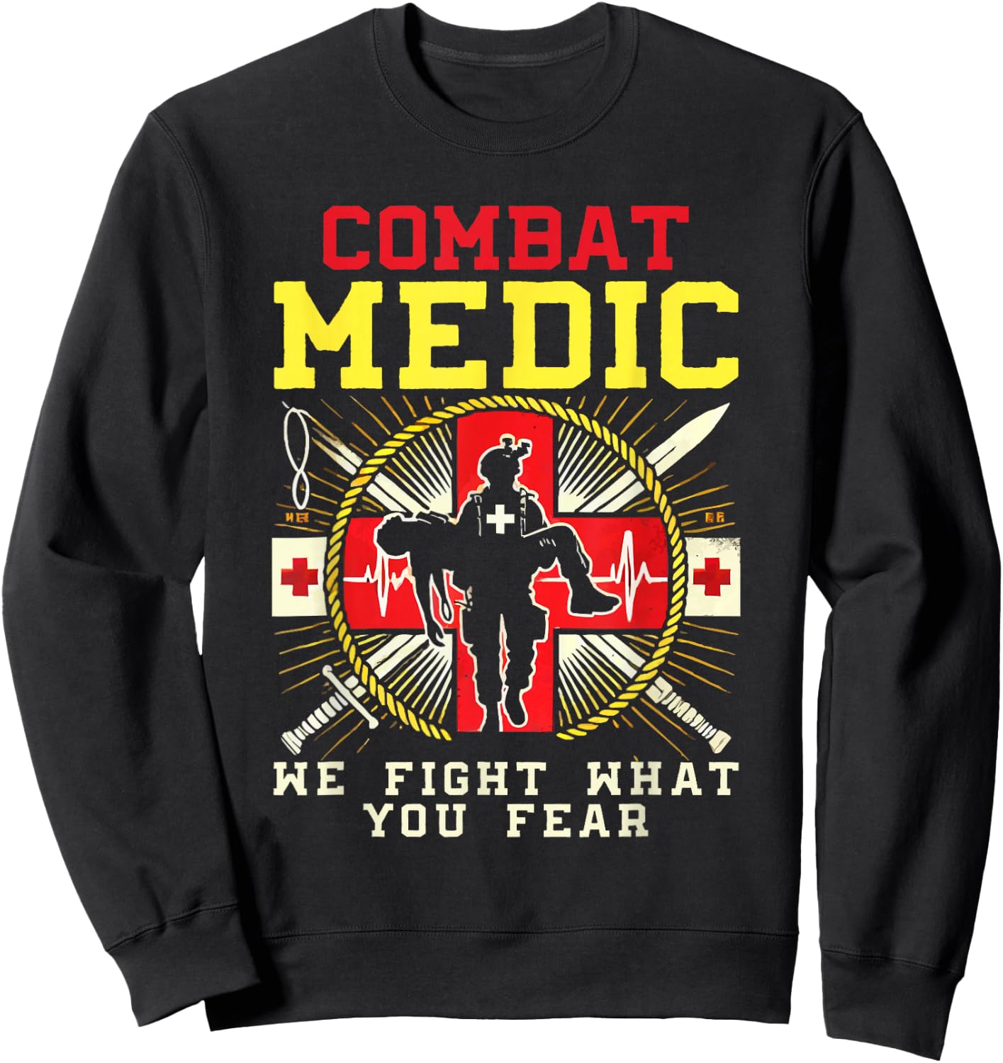 Combat Medic First Aid Field Medic Military Sweatshirt - Sweatshirt | Black