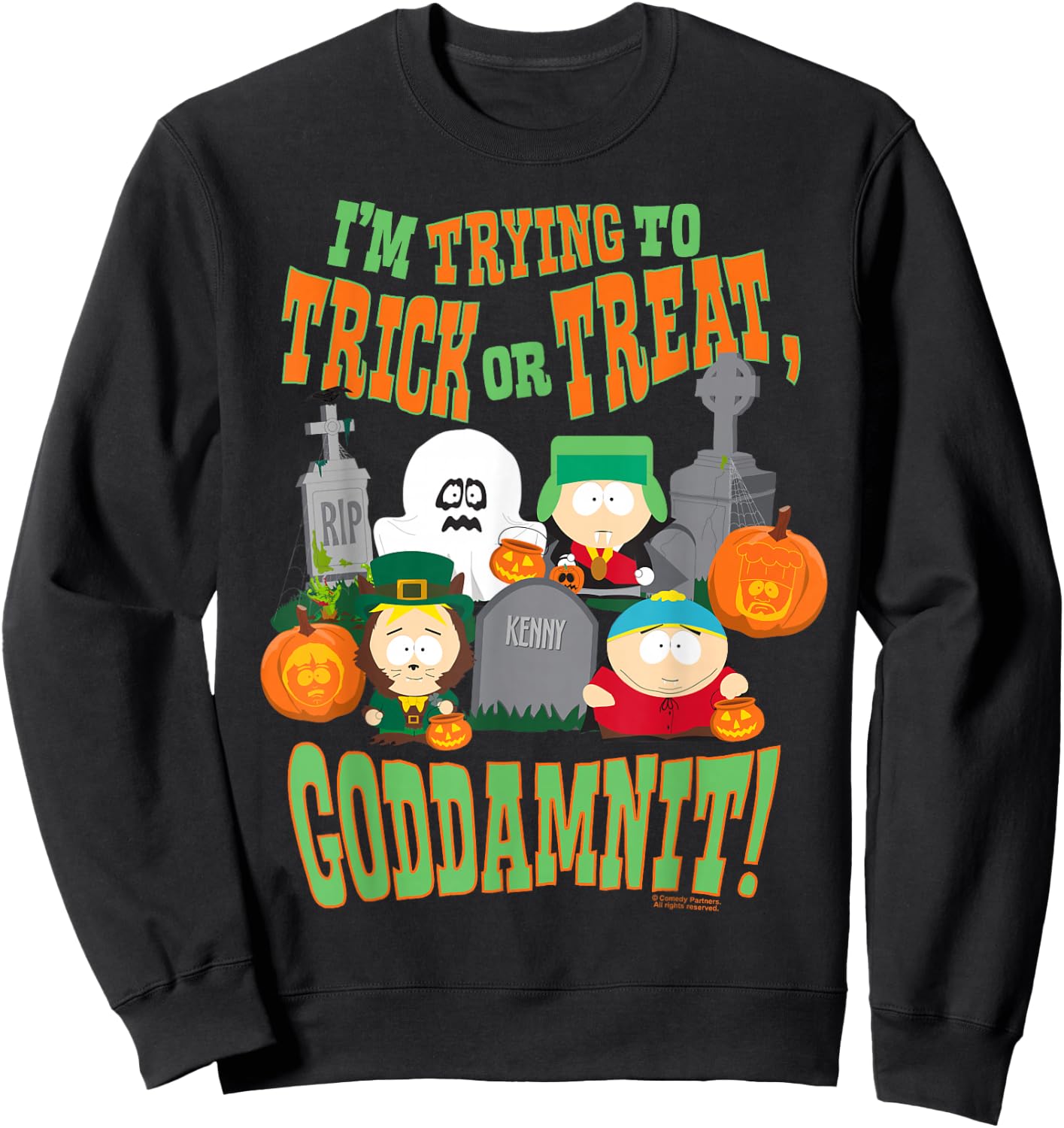 South Park Trick or Treat Crew Sweatshirt - Sweatshirt | Black