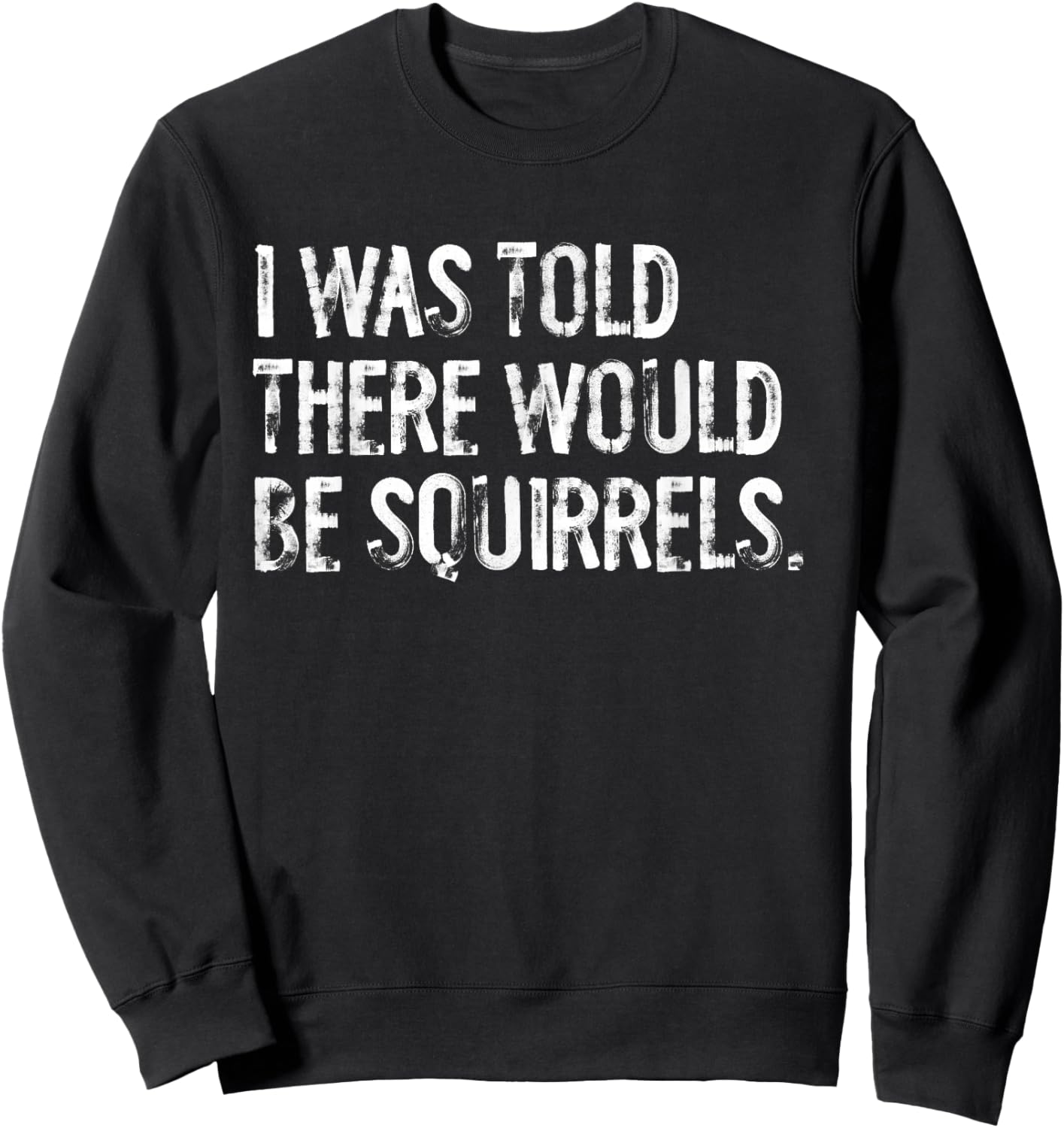 I Was Told There Would Be Squirrels Funny Sweatshirt - Sweatshirt | Black