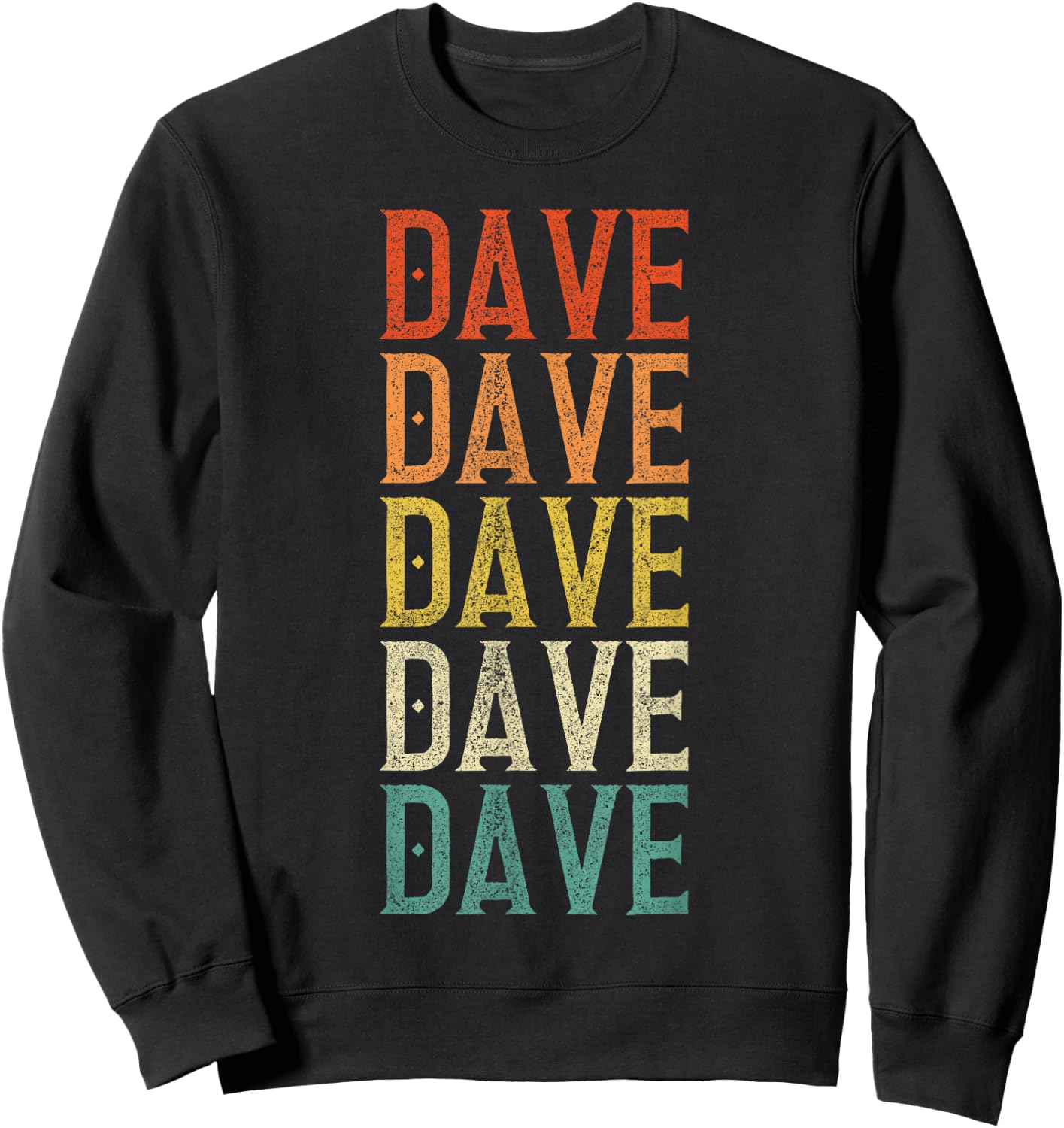 Dave Gifts Retro Black , Small, -Adults, Short Sleeve, , Shirt Sweatshirt - Sweatshirt | Black