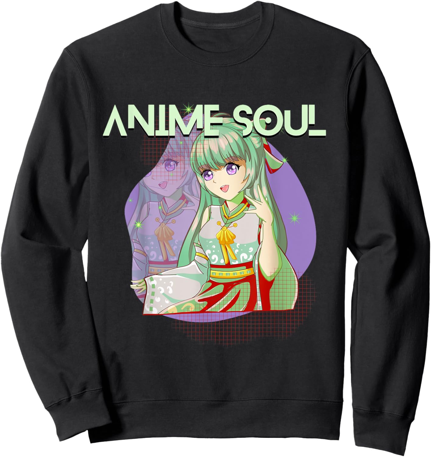 Anime Soul, Anime Girl In Kimono, Anime Fan, Anime Sweatshirt - Sweatshirt | Black