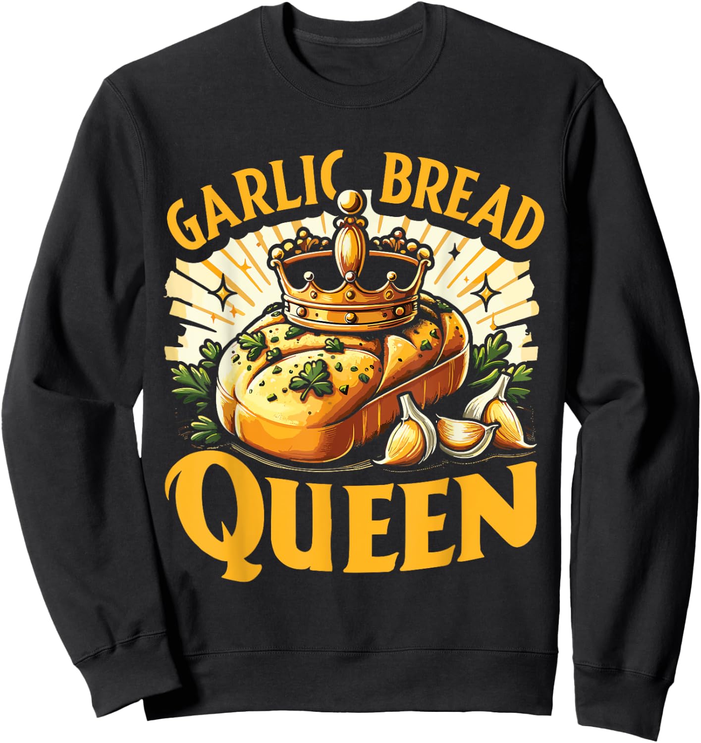 Garlic Bread Food Lover Sweatshirt - Sweatshirt | Black