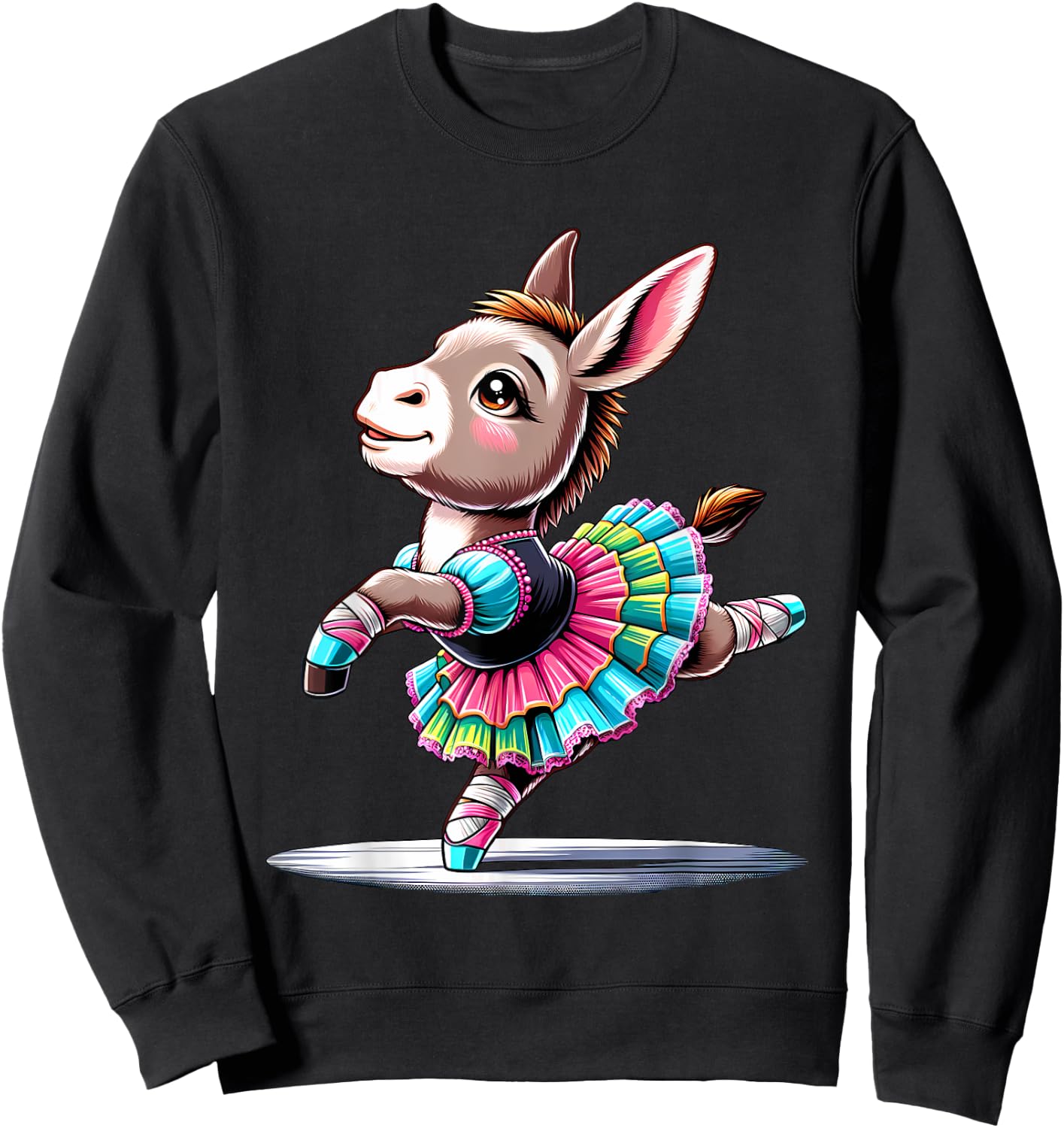Ballerina Donkey Dancing Sweatshirt - Sweatshirt | Black