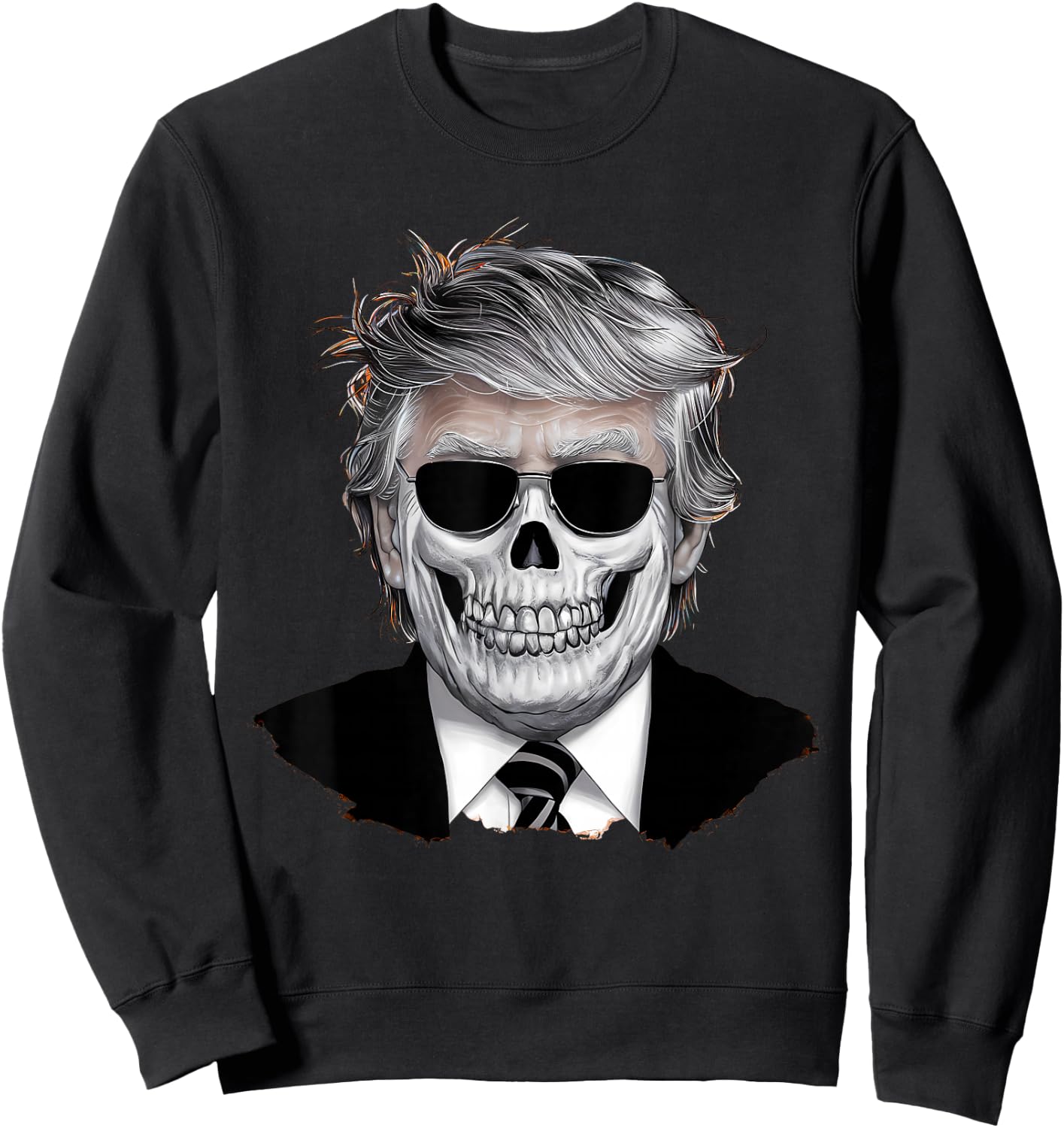 Halloween Orange Trump American Horror Party Costume Sweatshirt - Sweatshirt | Black