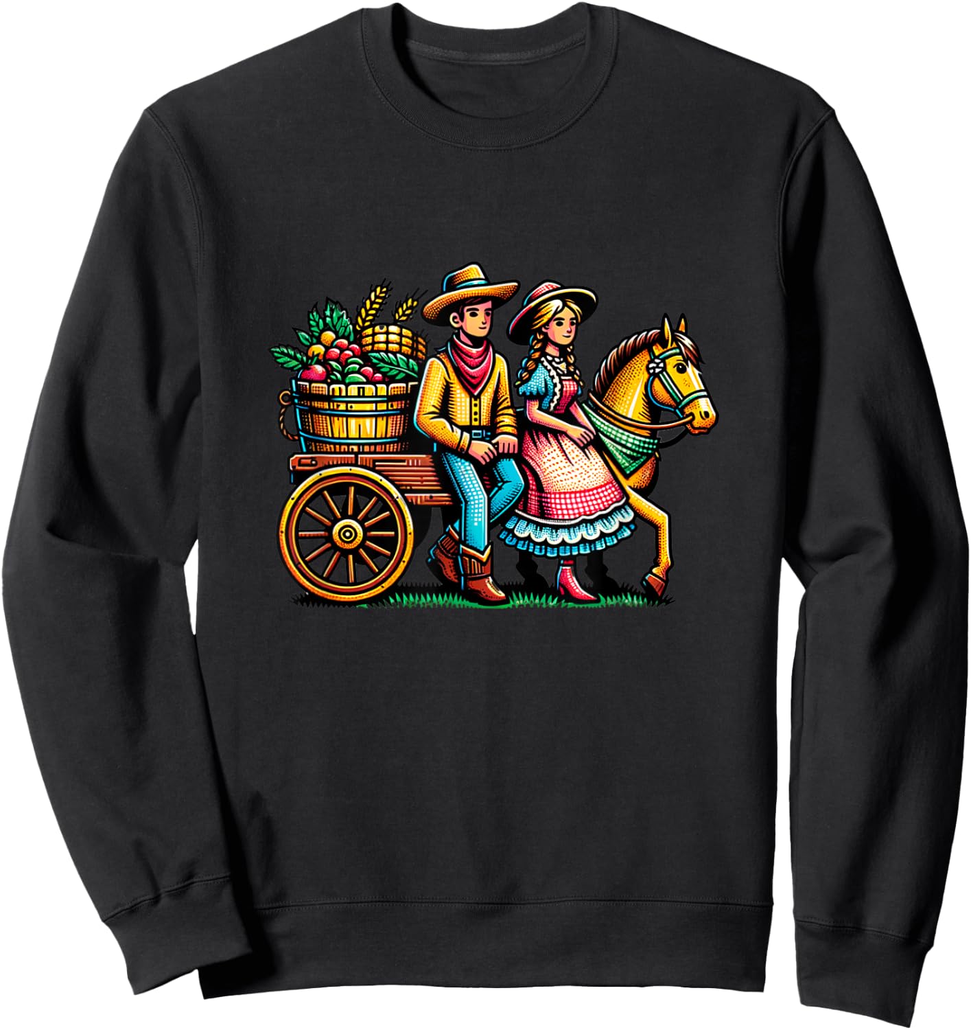 Festa Junina, June Festival in Brazil, Brazilian Celebration Sweatshirt - Sweatshirt | Black