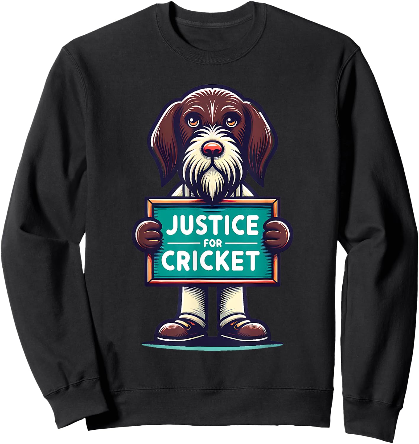Justice for Cricket, Hunting Dog Lover, American Elections Sweatshirt - Sweatshirt | Black