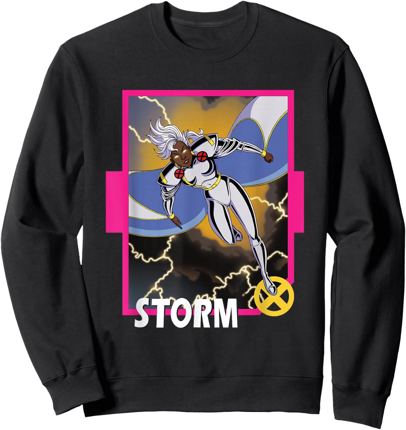 Marvel X-Men '97 Classic Storm Vintage Super Hero Card Sweatshirt - Sweatshirt | Black