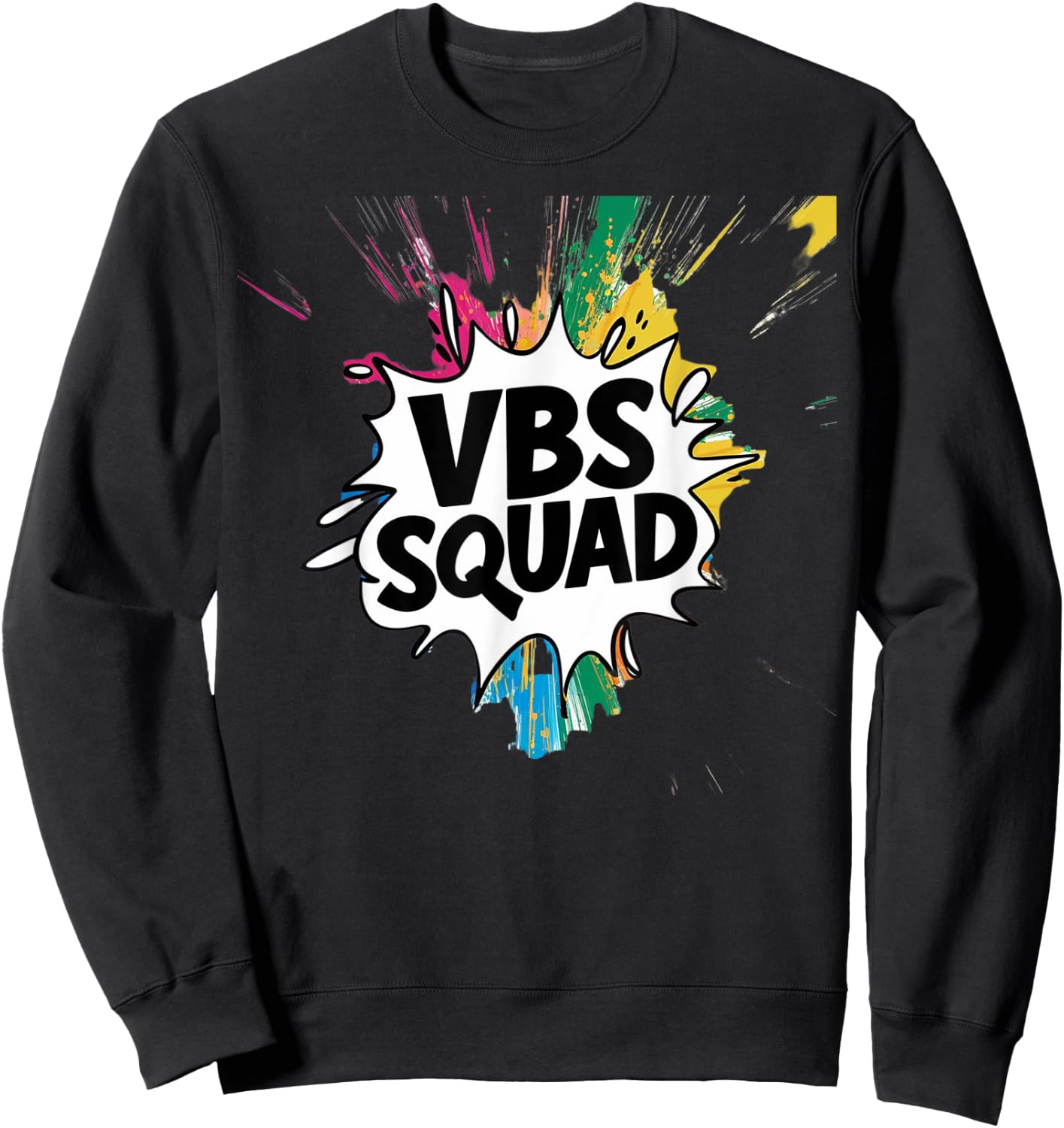 allcolorVBS Squad Vacation Bible School Summer Camp For Kids Sweatshirt - Sweatshirt | Black