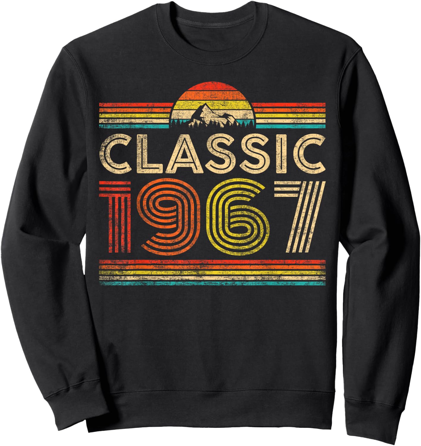 Classic 1967 Vintage 1967 Classic Year Men Women Birthday Sweatshirt - Sweatshirt | Black