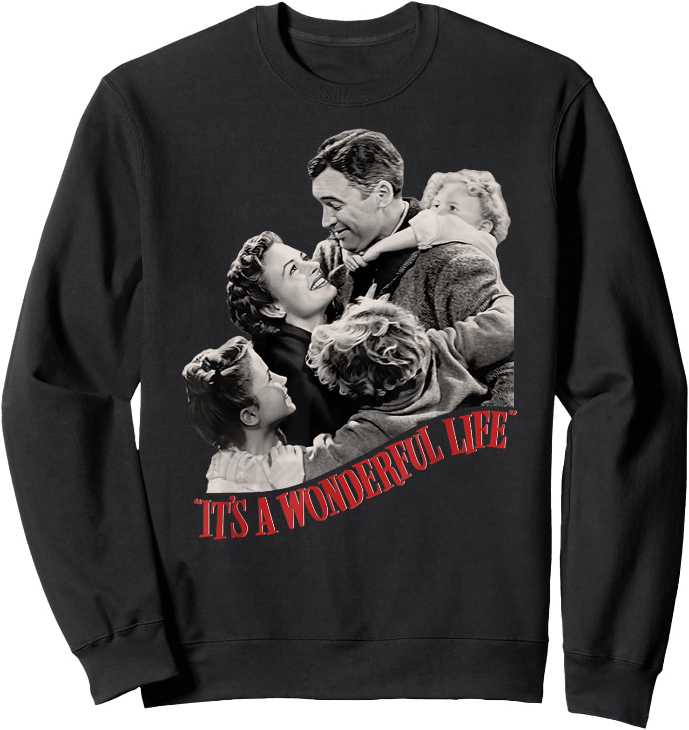 Vintage Christmas Classic It's a Wonderful Life Sweatshirt - Sweatshirt | Black
