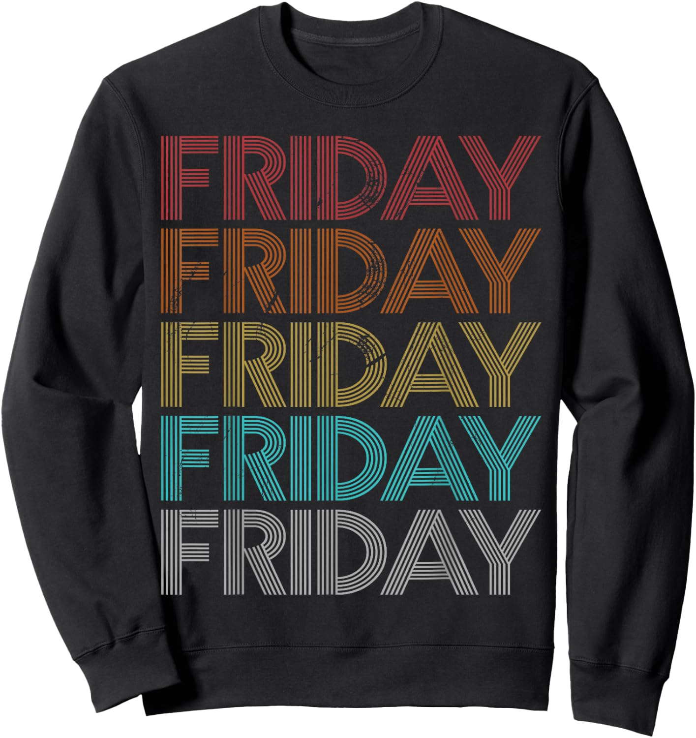 Retro Vintage Friday Sweatshirt - Sweatshirt | Black