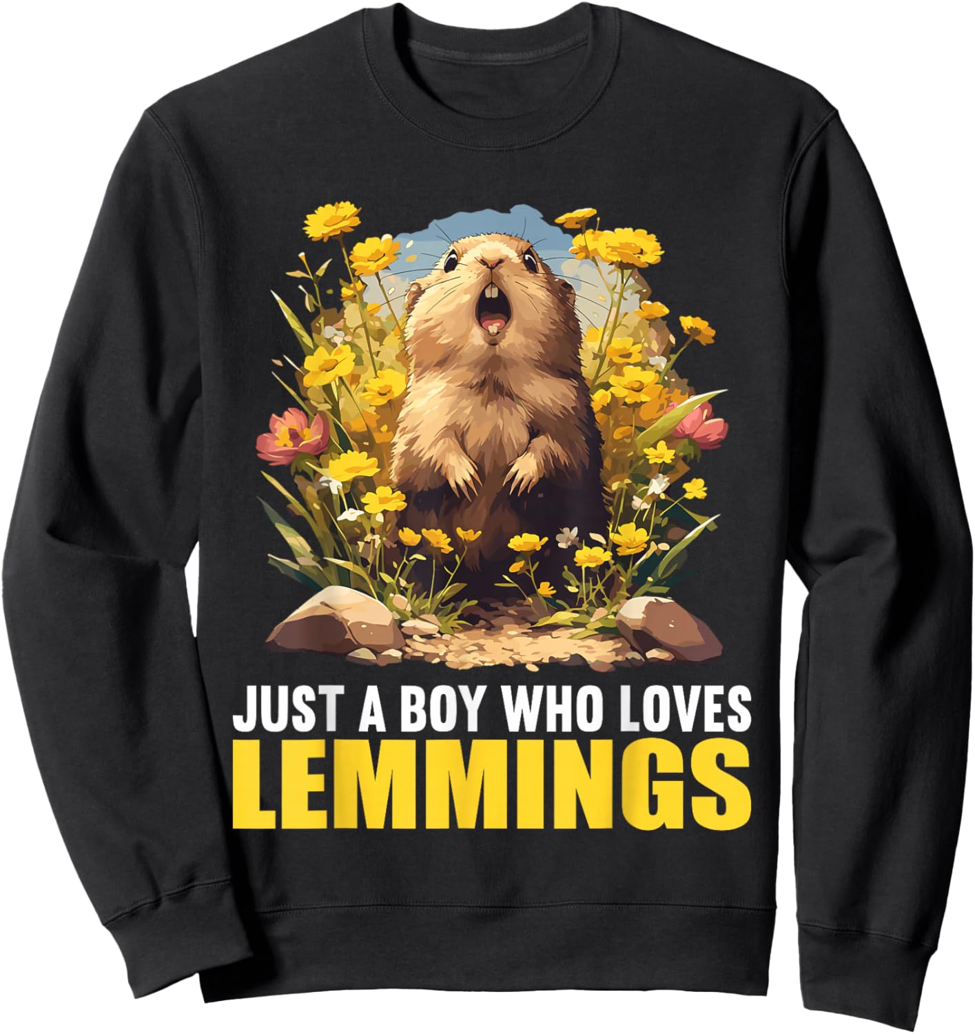 Just a Boy who loves Lemmings. Lemmings Lemming Sweatshirt - Sweatshirt | Black