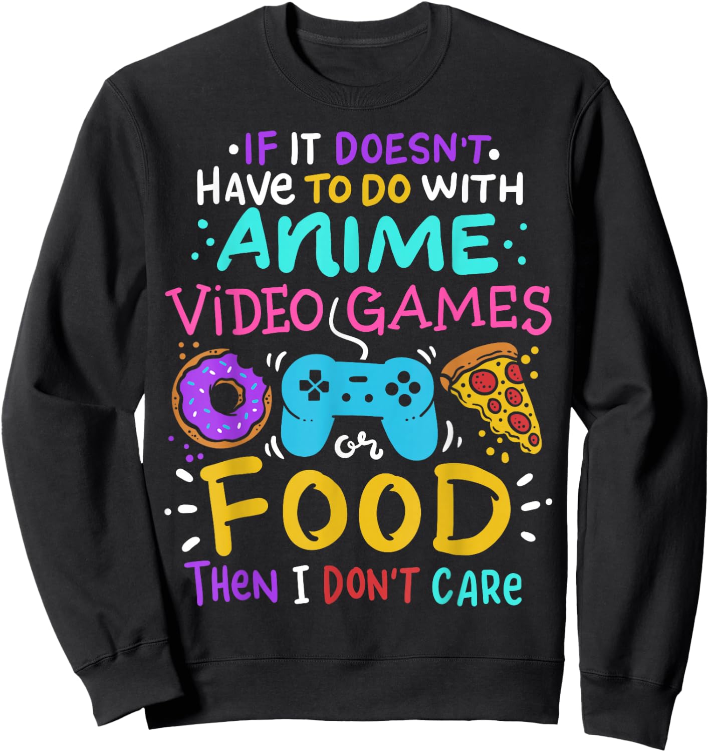 Anime Gamer Gaming Video Games Gift Sweatshirt - Sweatshirt | Black