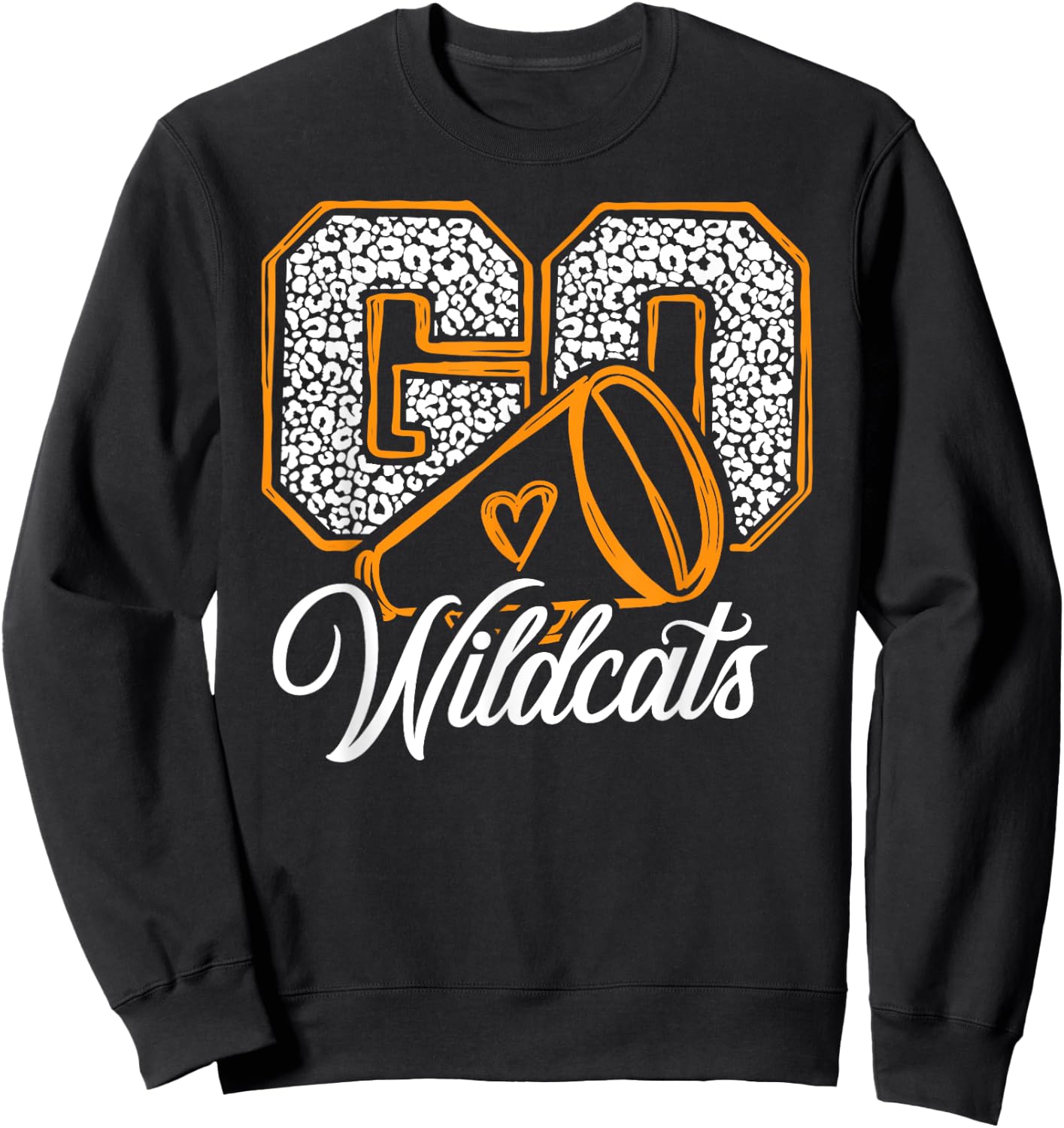 Go Cheer Wildcats Sports Name Women Kids Sweatshirt - Sweatshirt | Black