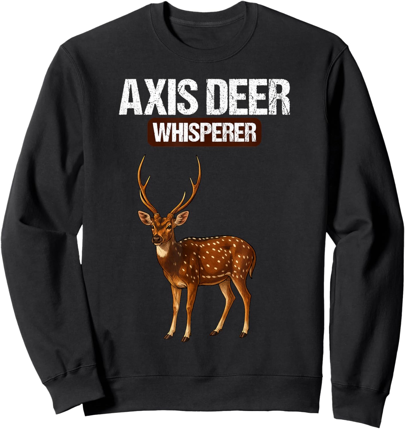 Chital Axis Deer Sweatshirt - Sweatshirt | Black
