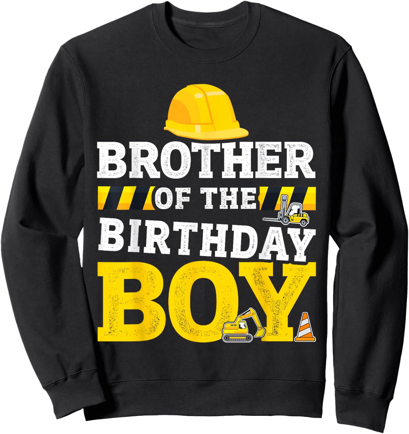 Brother of birthday boy matching family construction party Sweatshirt - Sweatshirt | Black