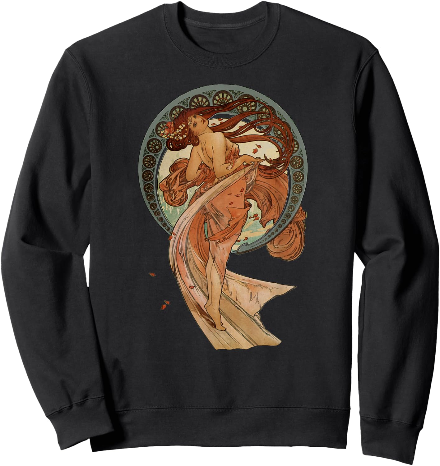 Vintage Art Nouveau The Arts Dance Mucha Design Shirt Sweatshirt - Sweatshirt | Black