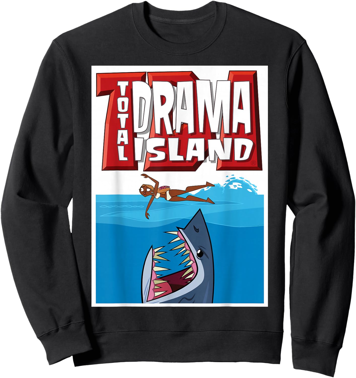 Total Drama Island Shark Logo Sweatshirt - Sweatshirt | Black