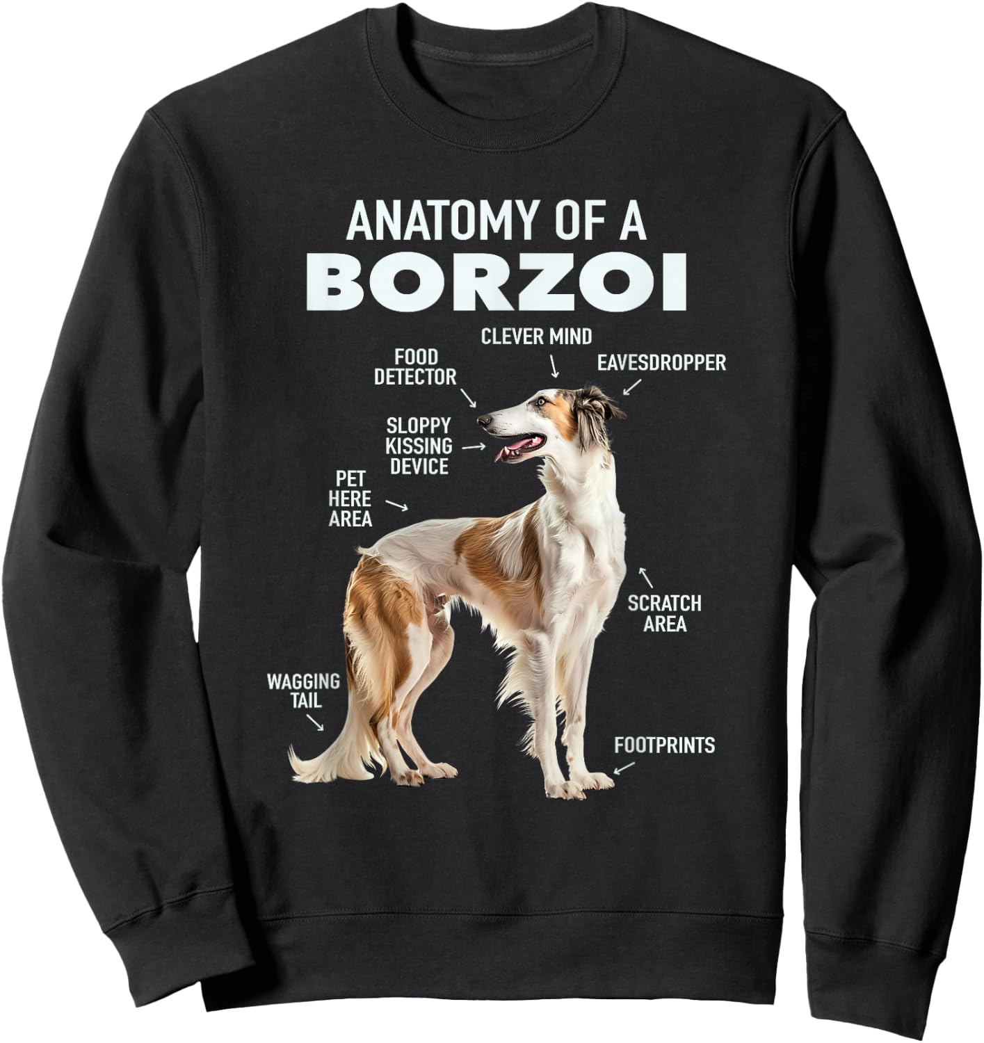 Anatomy Of A Borzoi Sweatshirt - Sweatshirt | Black