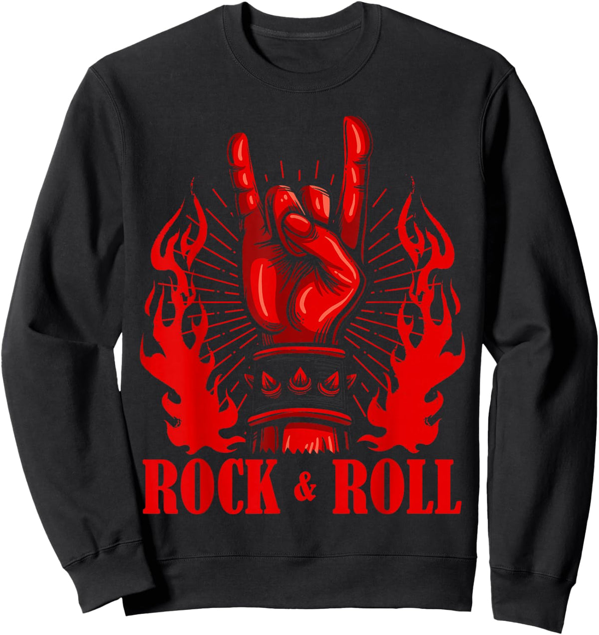 Heavy Metal Guitar Death Metal Rock n Roll Music Sweatshirt - Sweatshirt | Black