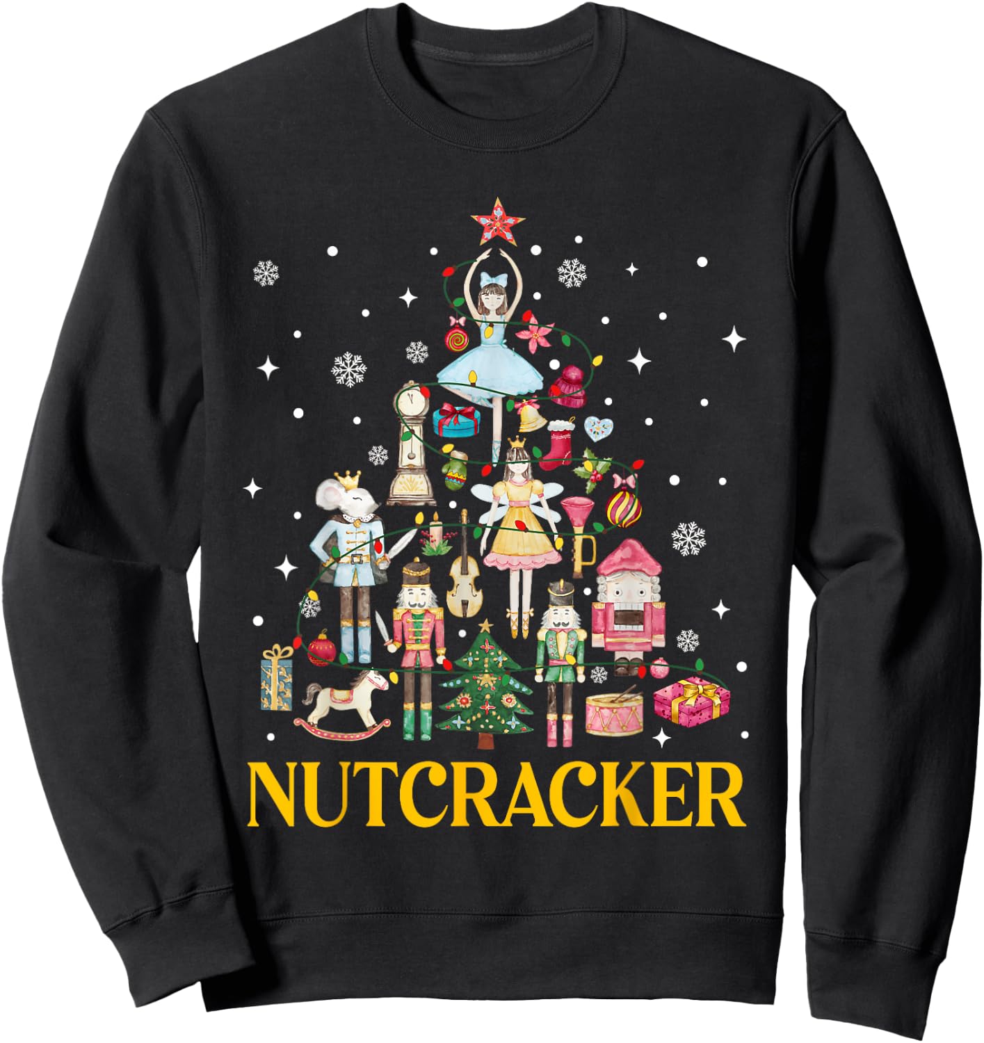 Christmas Nutcracker Squad Ballet Dance Women Kid Girls Xmas Sweatshirt - Sweatshirt | Black