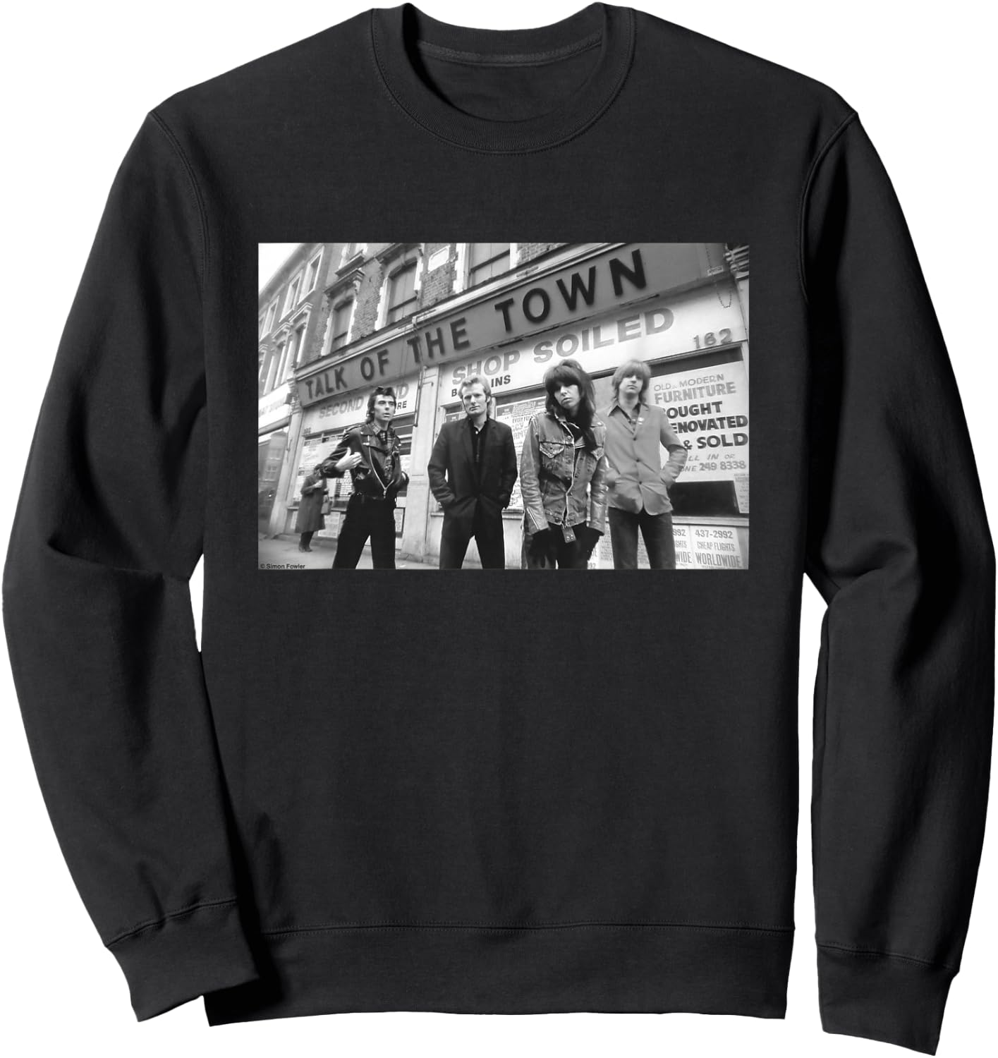 The Pretenders Talk Of The Town Photo By Simon Fowler Sweatshirt - Sweatshirt | Black