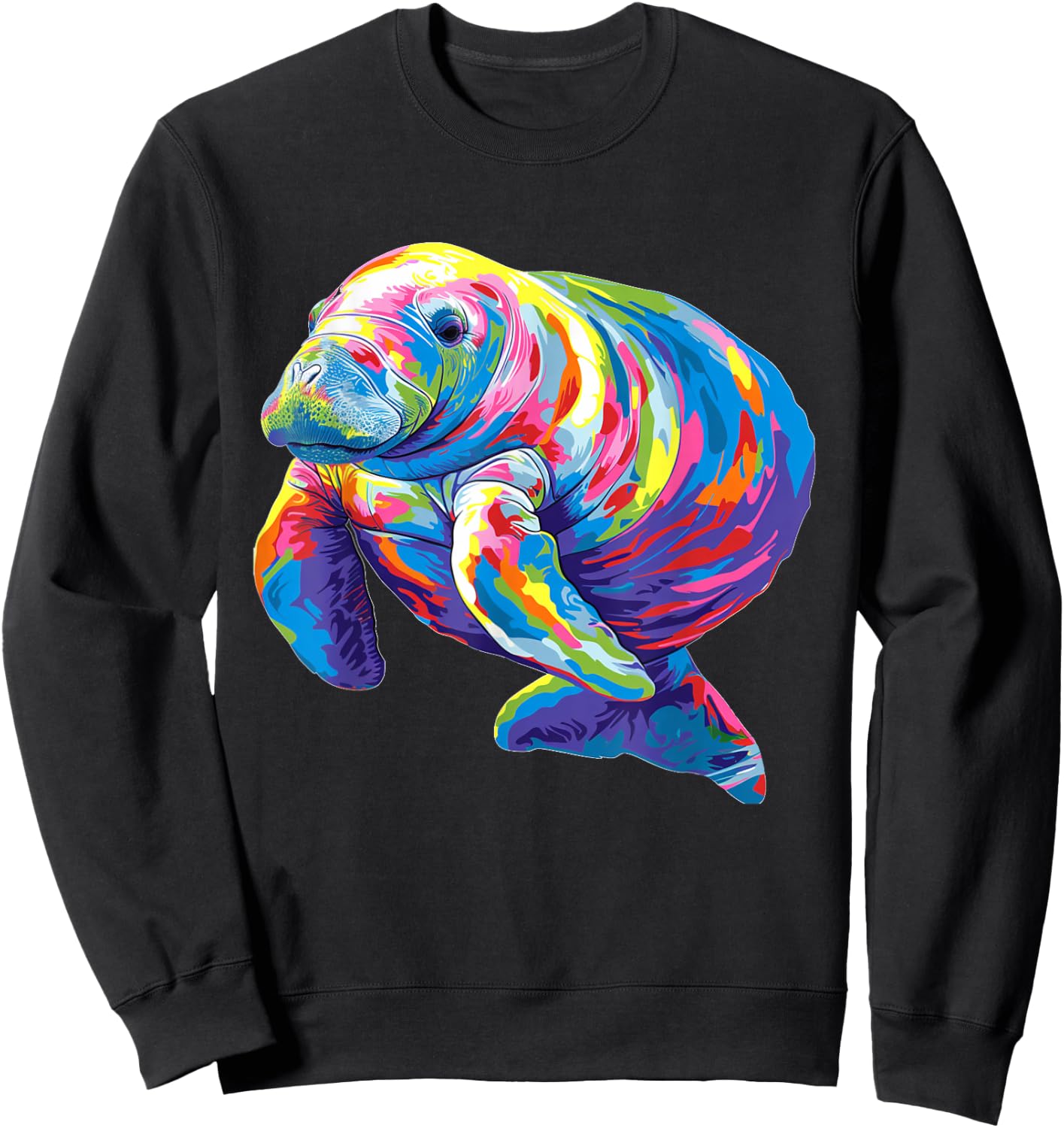 Cool multicolor Manatee Costume for Boys and Girls Sweatshirt - Sweatshirt | Black