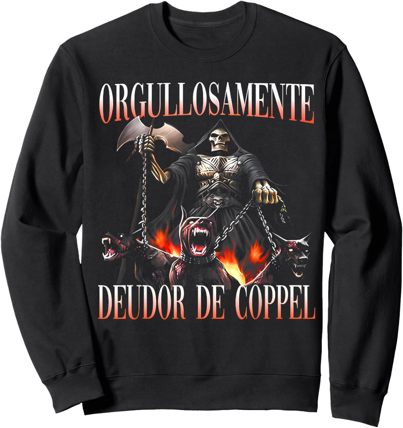 Calacas Chidas Gym Con Frases Sarcasticas Funny Saying Sweatshirt - Sweatshirt | Black