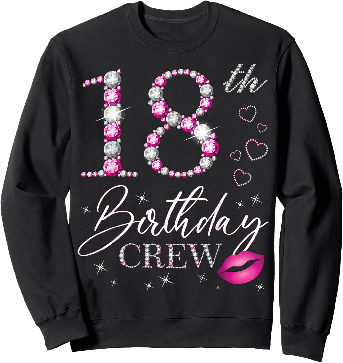 18th Birthday Crew 18th Birthday Squad 18 Years Old Bday Sweatshirt - Sweatshirt | Black