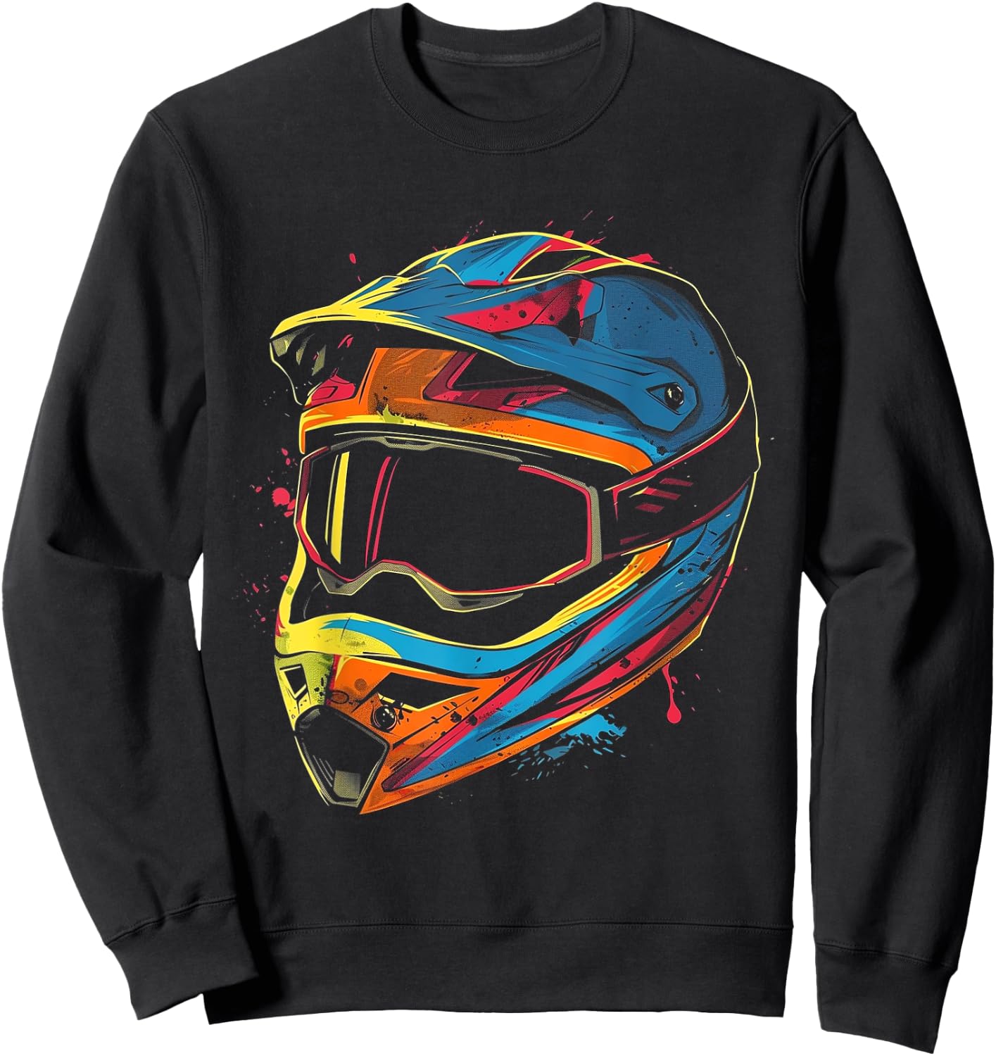 Cartoon mountain bike helmet Sweatshirt - Sweatshirt | Black
