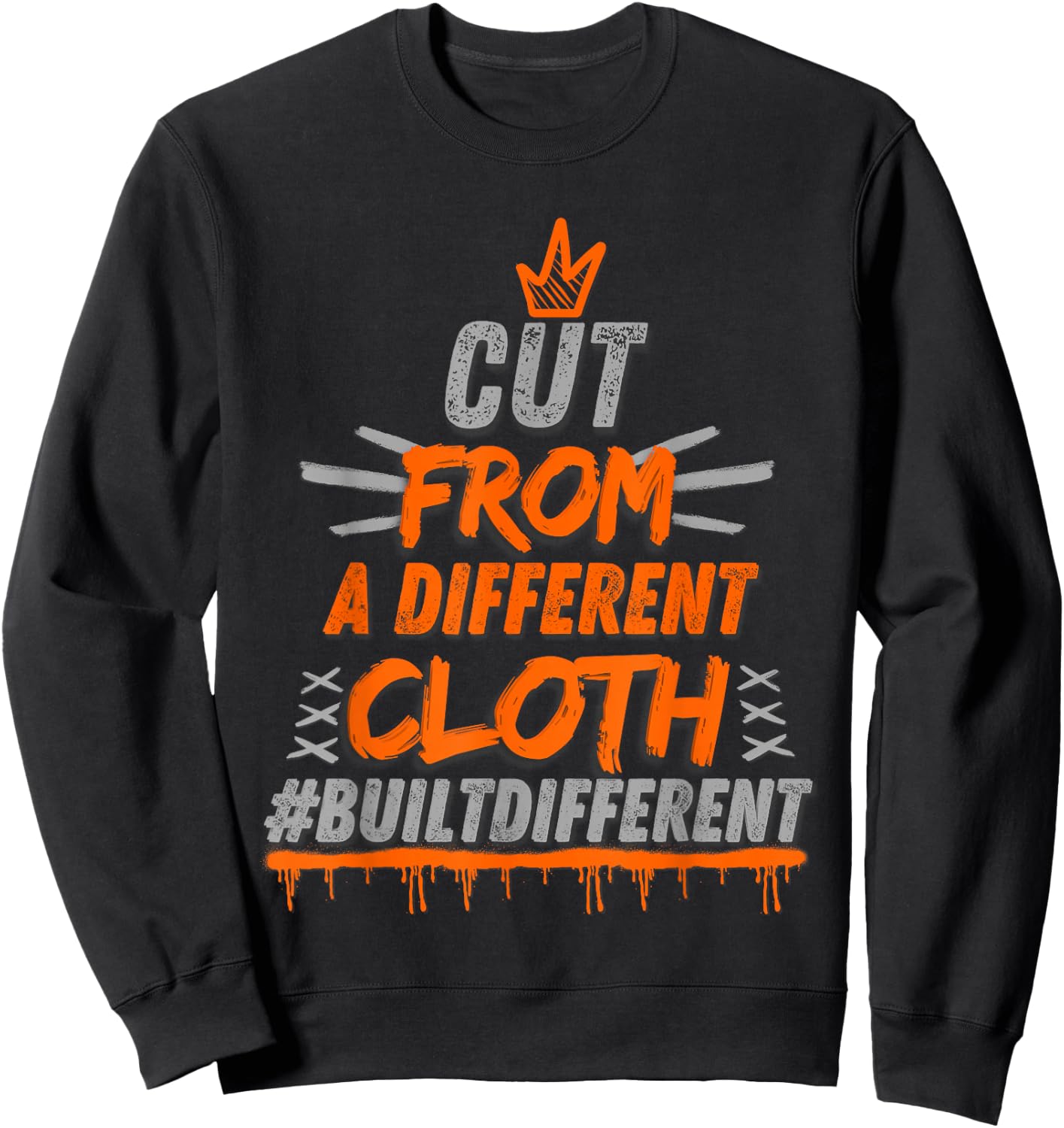 Olive Army Solar Orange Color Match Sweatshirt - Sweatshirt | Black