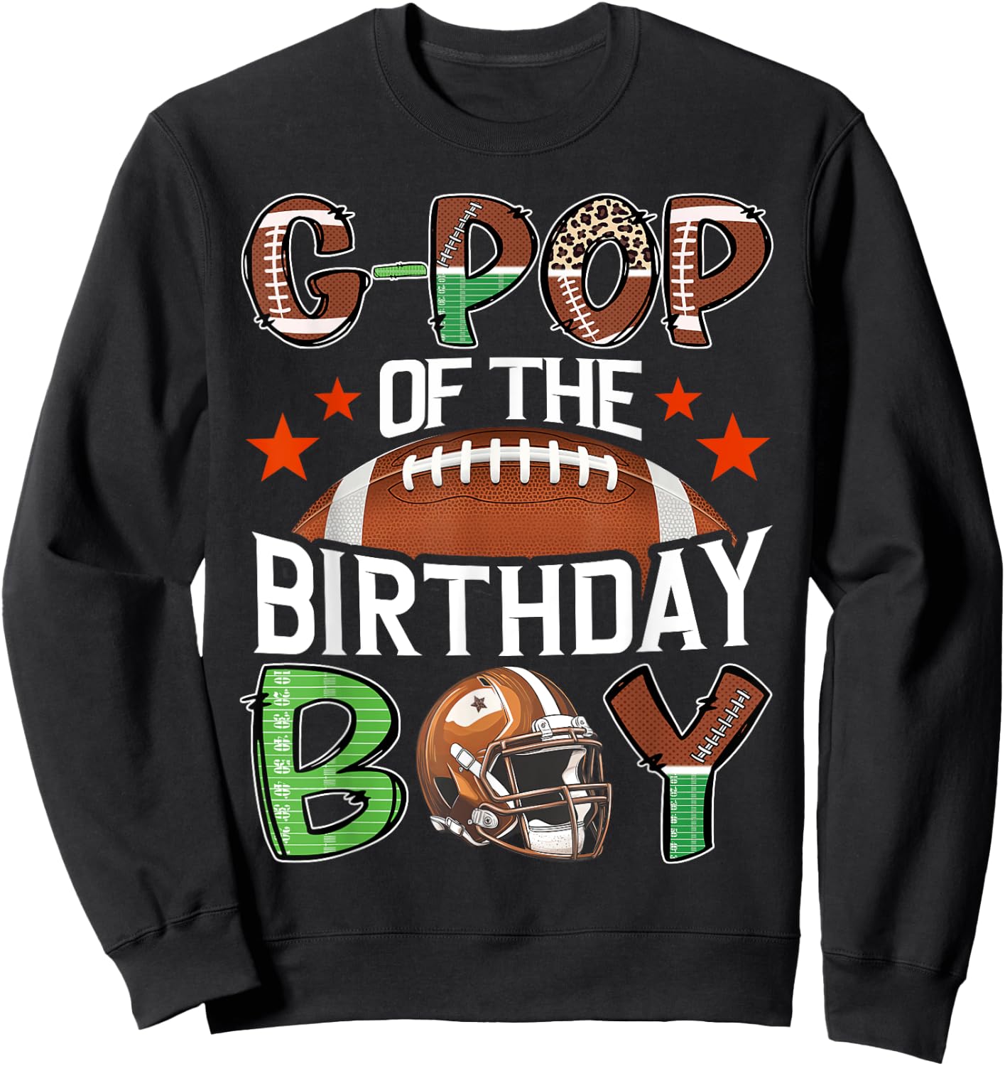 G-Pop Of The Birthday Boy Game Day Football Sweatshirt - Sweatshirt | Black