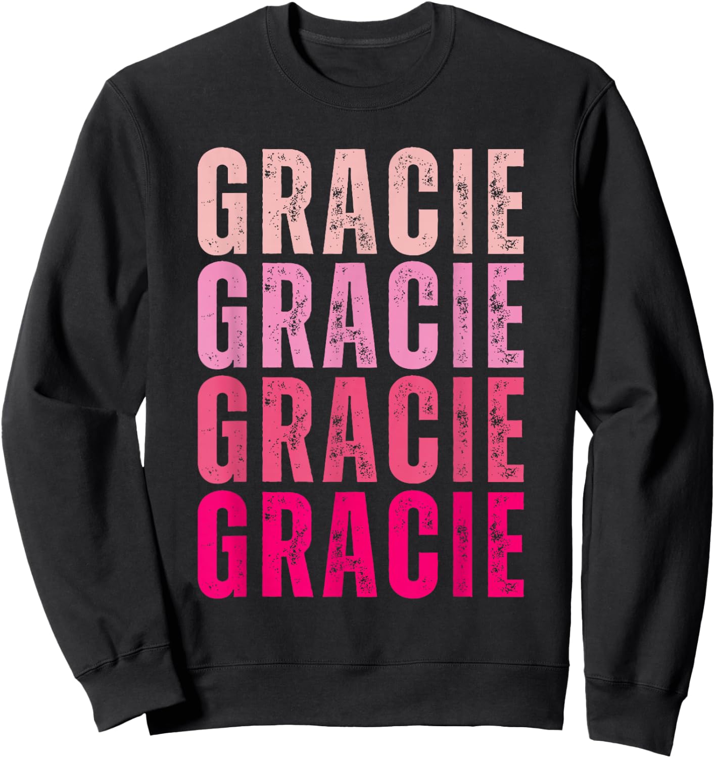 Personalized Name Gracie I Love Gracie Vintage Sweatshirt - Sweatshirt | Black