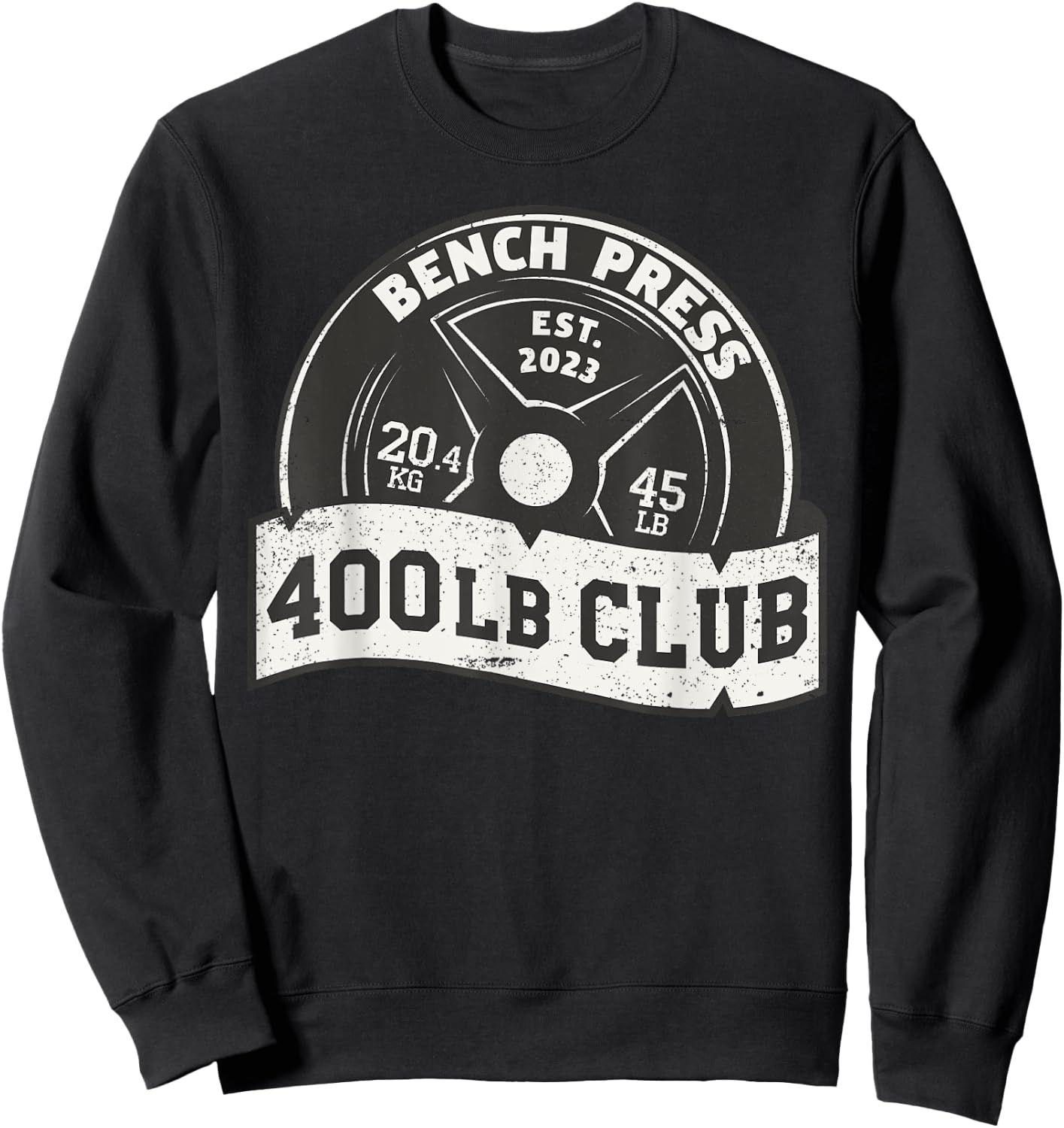 400 Lb Pound Club Bench Press Dead Lift Squat Train Women Sweatshirt - Sweatshirt | Black