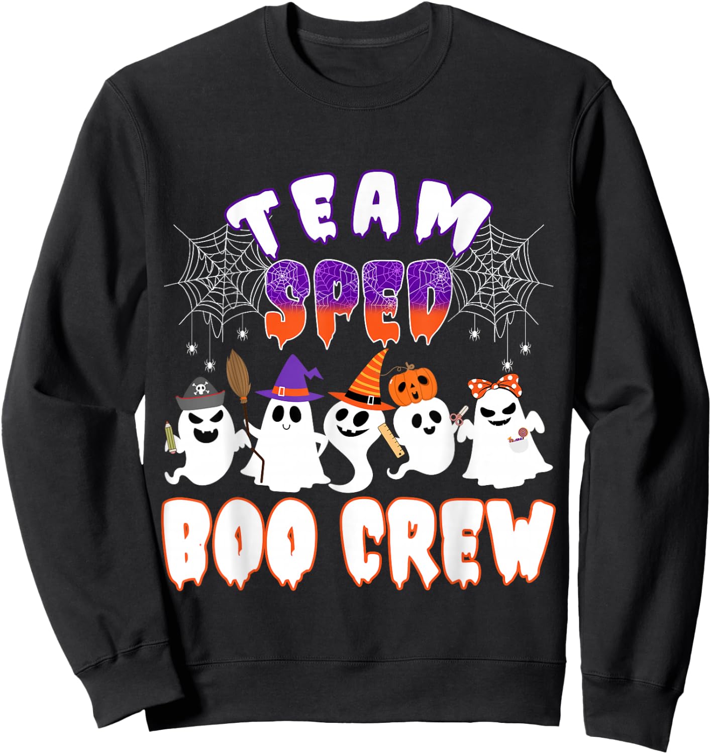 Funny Halloween Costume Team SPED Teacher Special Education Sweatshirt - Sweatshirt | Black