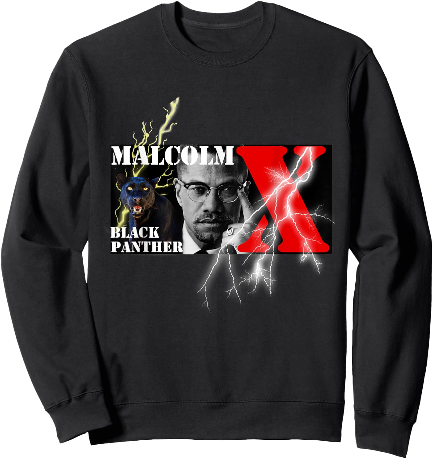 Malcolm X_002 Sweatshirt - Sweatshirt | Black