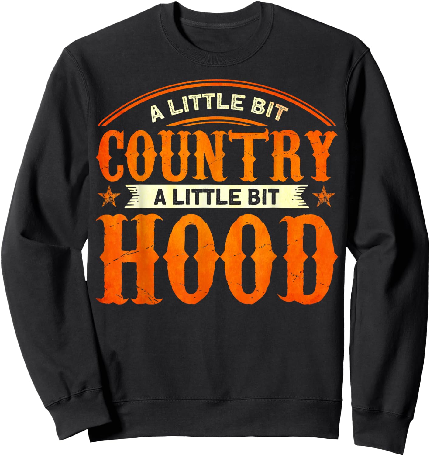 Country Music Lovers A Little Bit Country A Little Bit Hood Sweatshirt - Sweatshirt | Black