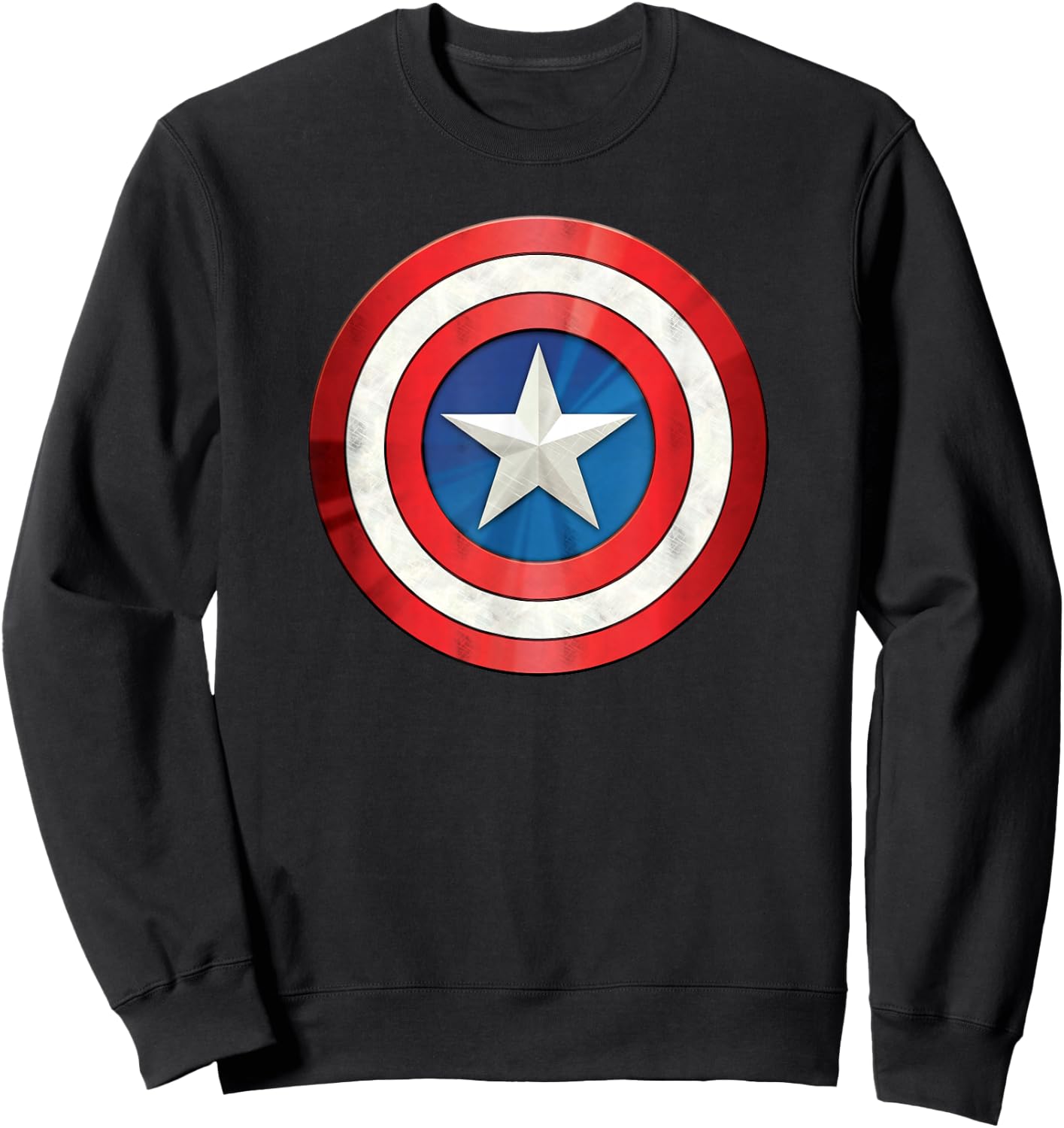 Marvel Comics Retro Classic Captain America Shield Costume Sweatshirt - Sweatshirt | Black