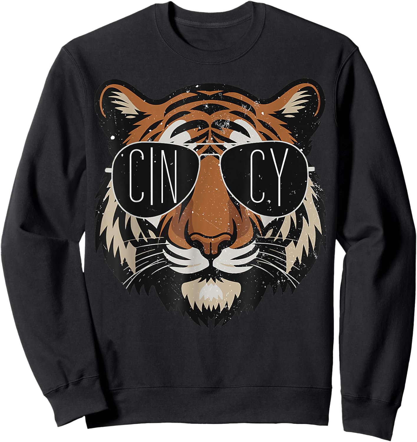 Touchdown American Football Game Day Thanksgiving Tiger Sweatshirt - Sweatshirt | Black