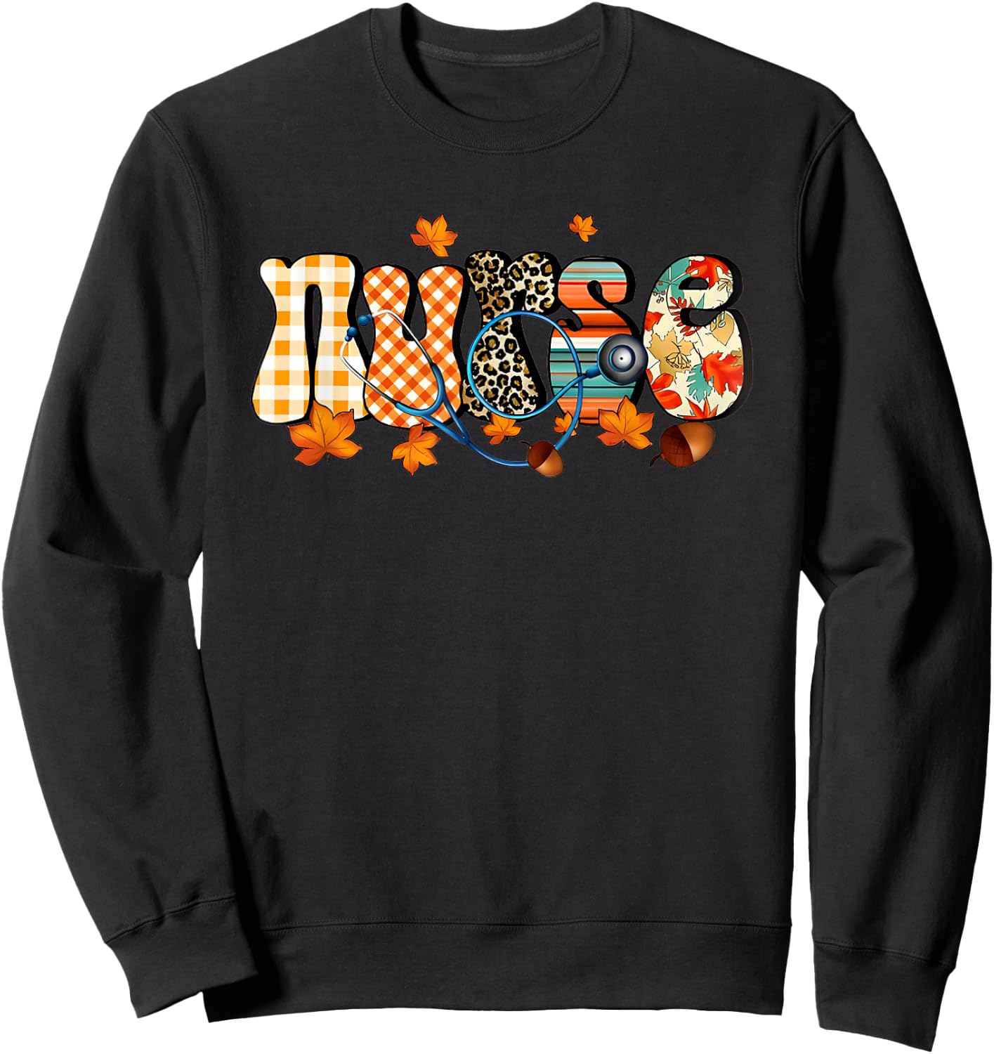 Thanksgiving Nurse Nurse Nursing Nurse Student Fall Season Sweatshirt - Sweatshirt | Black