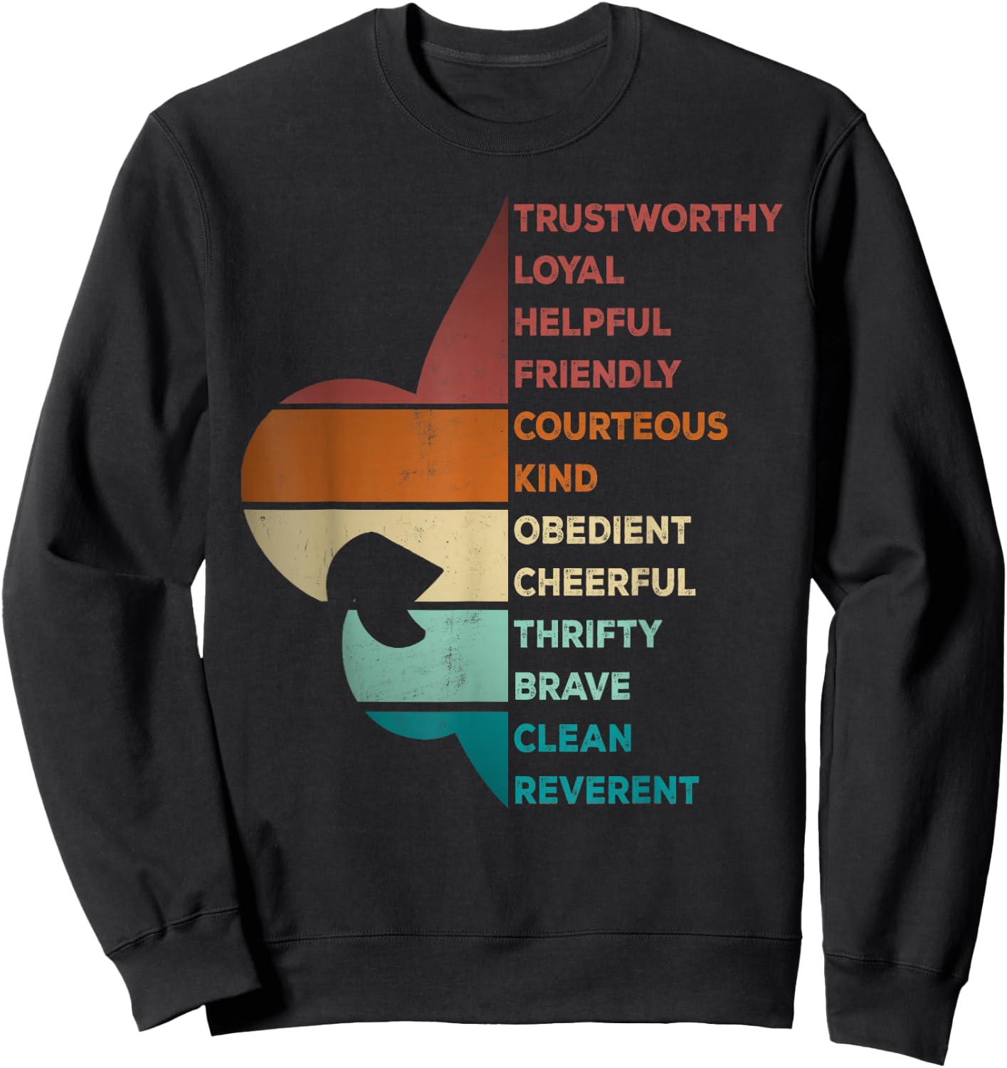 Cool Retro Vintage Style Scouting Law Sweatshirt - Sweatshirt | Black