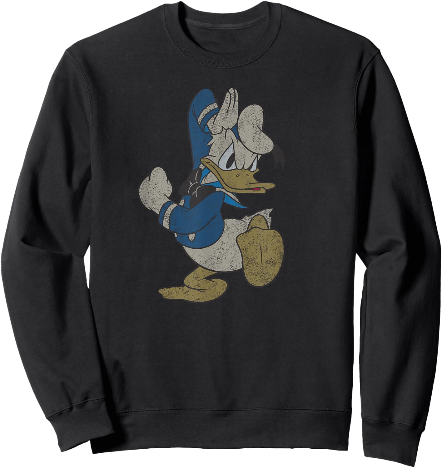 Donald Duck - Vintage Donald Duck Sweatshirt - Sweatshirt | Black