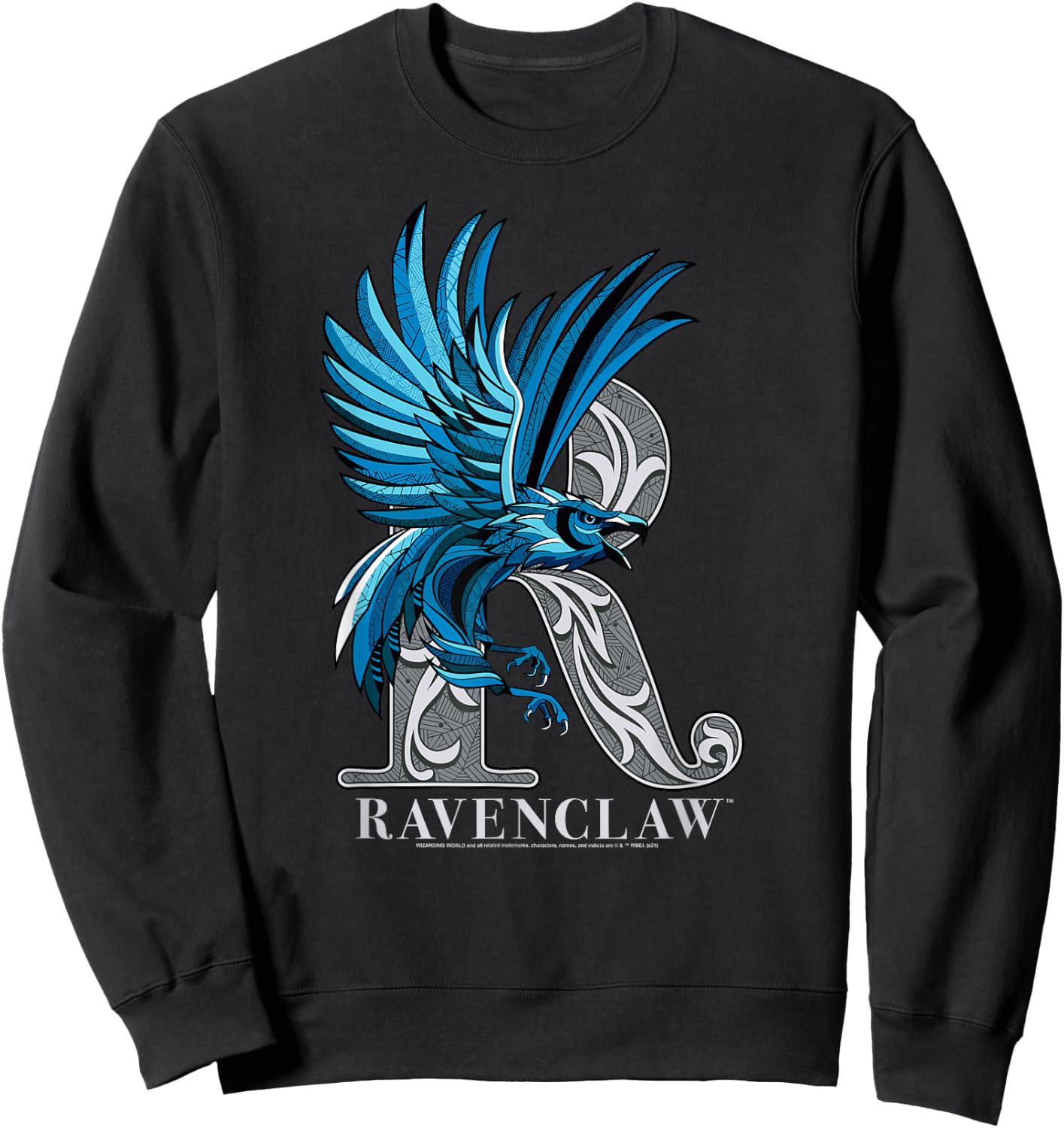 Harry Potter Mosaic Ravenclaw with Eagle Small Sweatshirt - Sweatshirt | Black