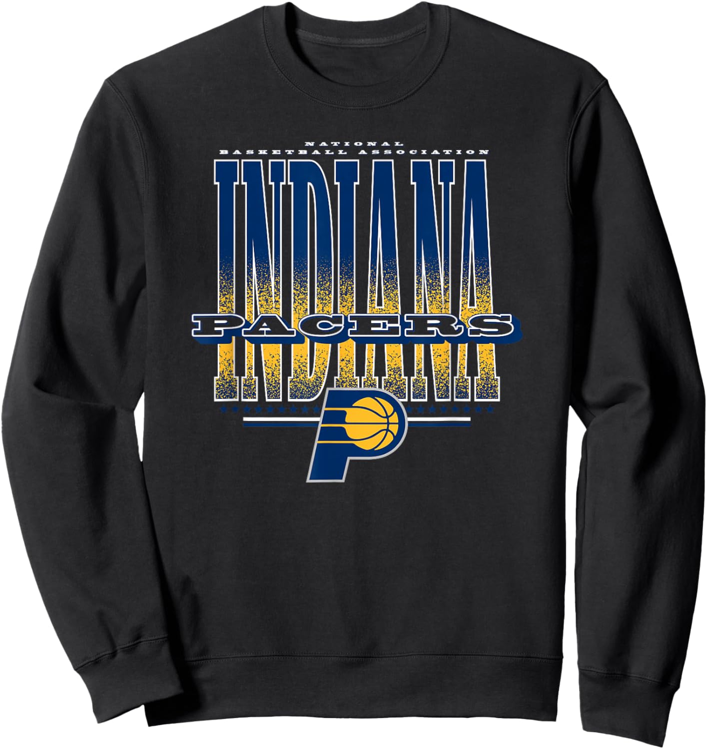 Indiana Pacers NBA Grey Stretchable Polyester , -Adults, Small Sweatshirt - Sweatshirt | Black